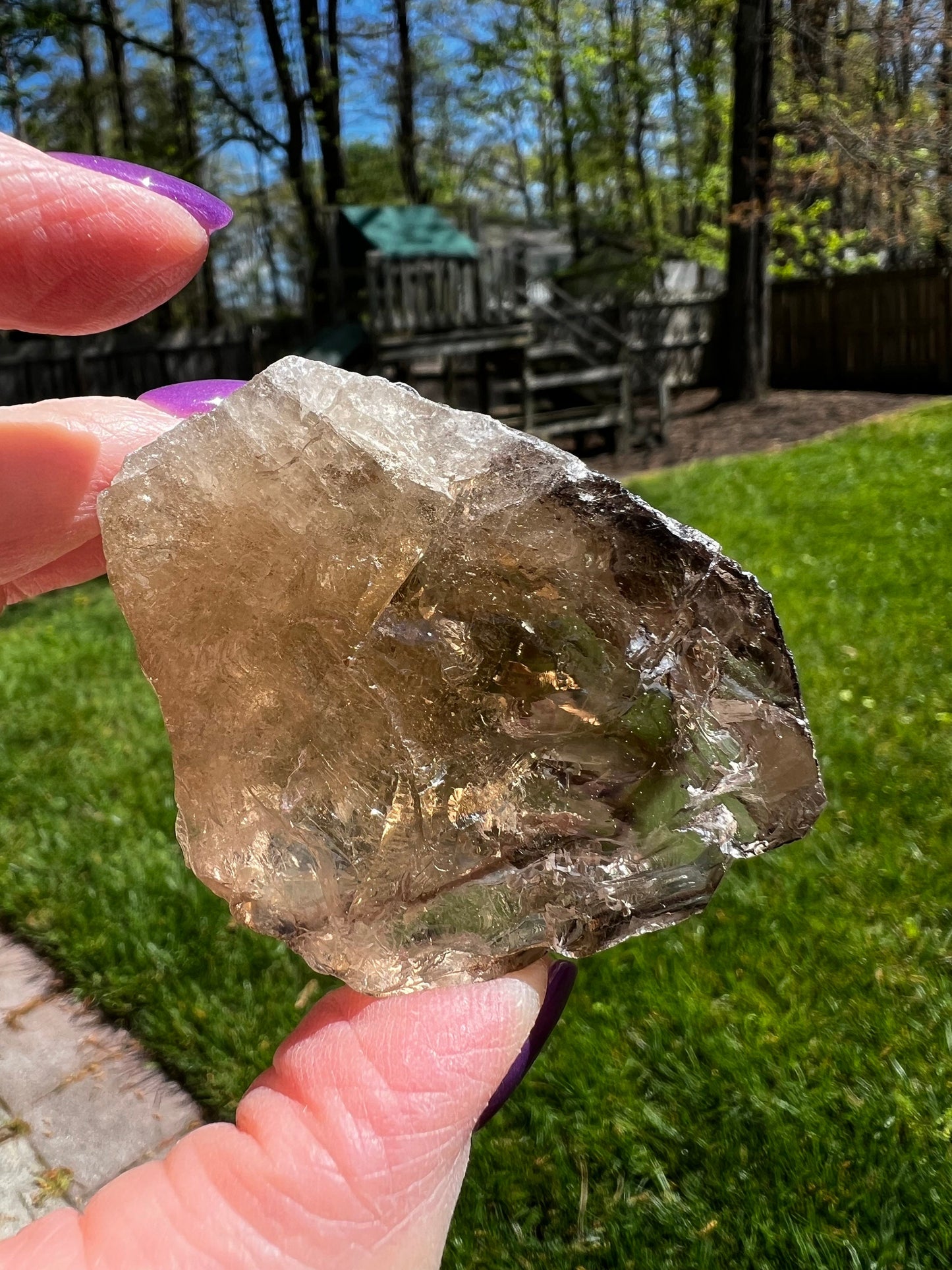 Elestial Citrine chunk, rainbows, high vibration crystals, healing crystal, abundance, new