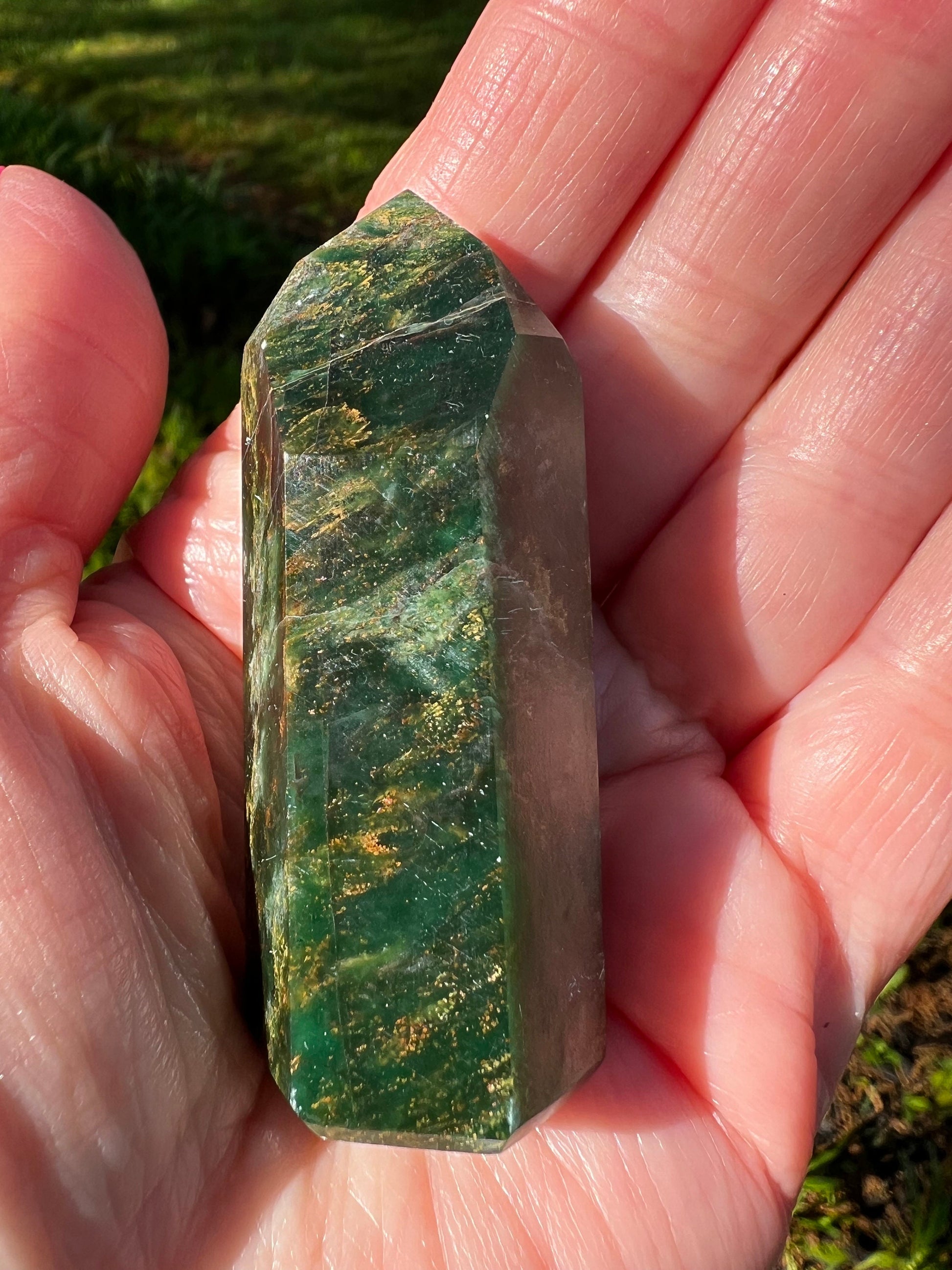 Jade Tower, beautiful and authentic Brazil jade, perfectly polished, gift, crystal healing, 2.4”, gifts, high vibration crystals