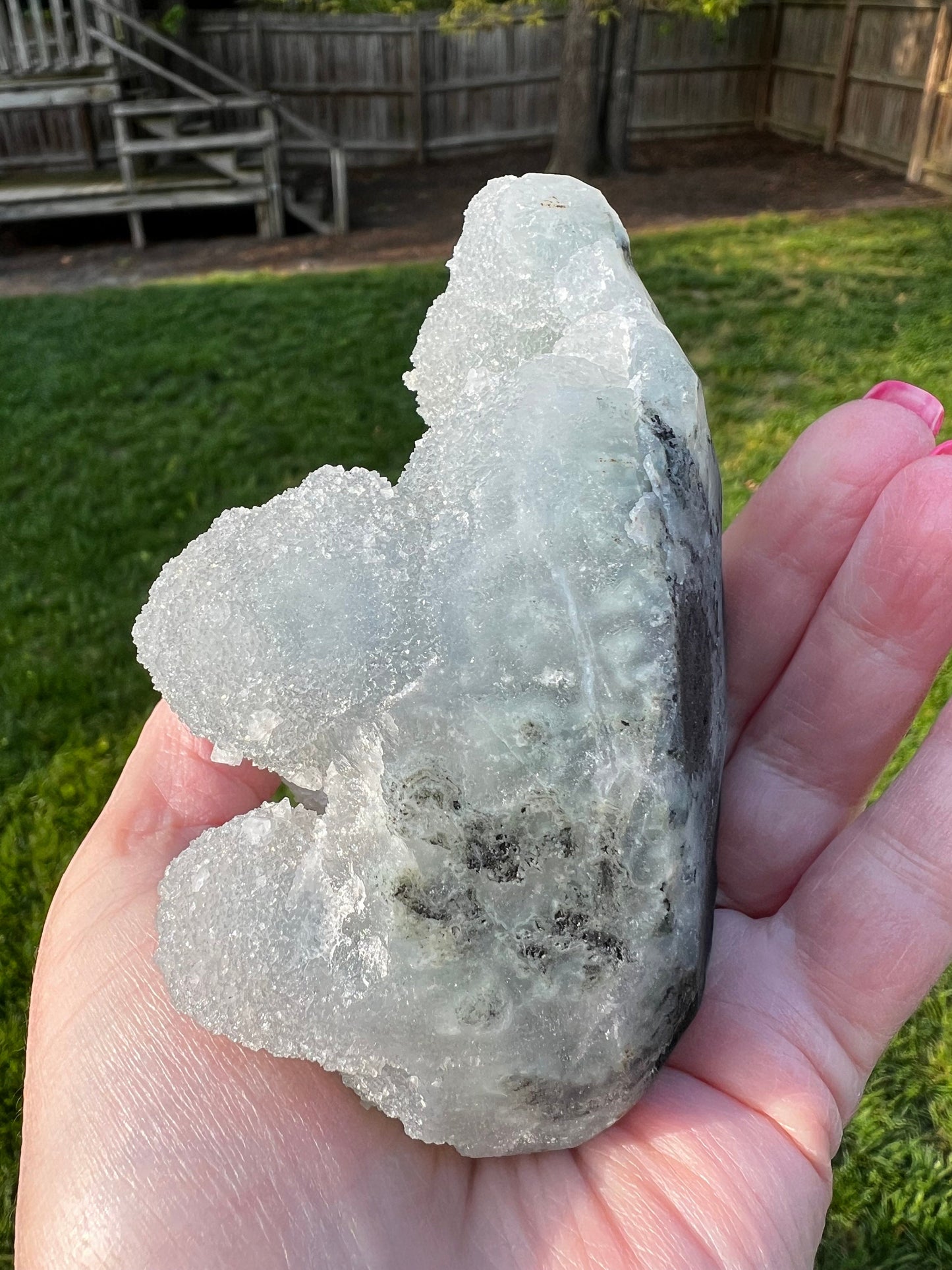 Crystalline Chalcedony Stalactite, Exquisite, New, crystal healing, high vibration crystals, 4.5”