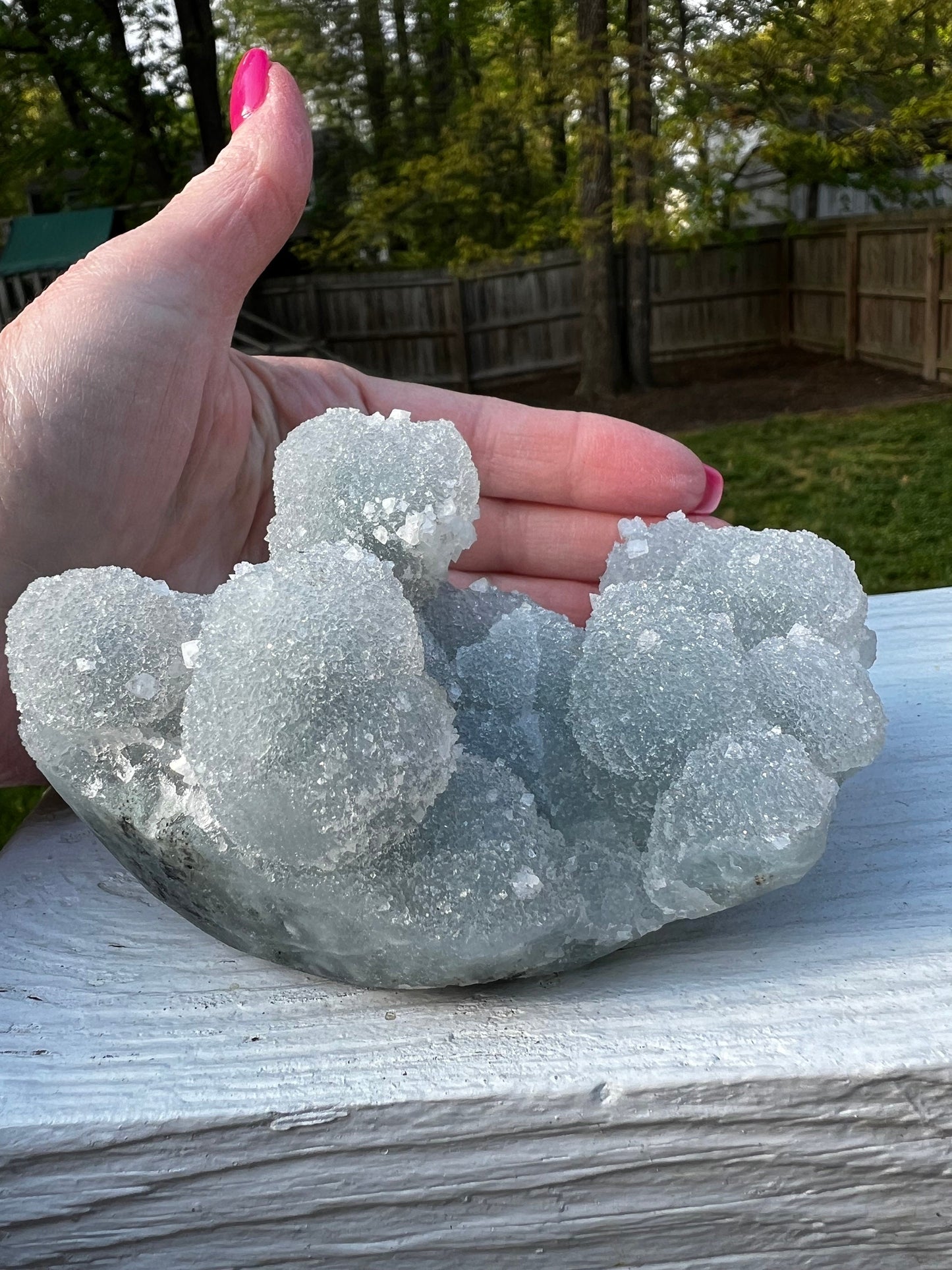 Crystalline Chalcedony Stalactite, Exquisite, New, crystal healing, high vibration crystals, 4.5”