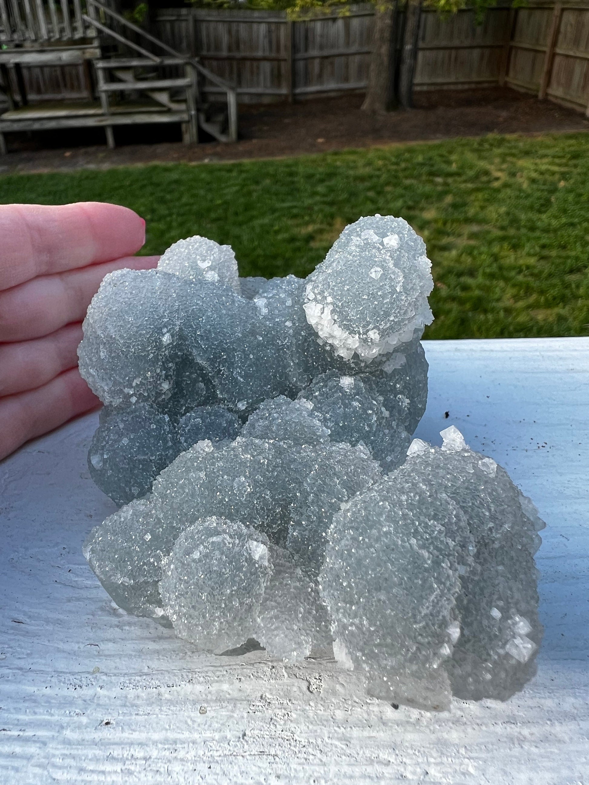 Crystalline Chalcedony Stalactite, Exquisite, New, crystal healing, high vibration crystals, 4.5”