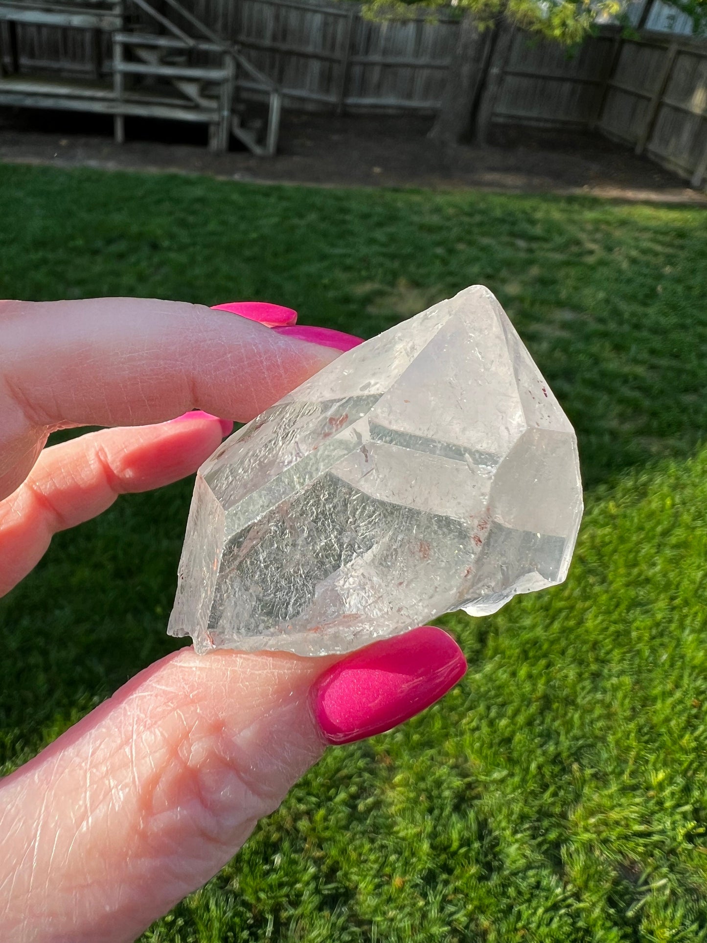 Lemurian Point Tip with Pyrite & Hematite, high vibration crystals, Lost Magick Group, healing, gift