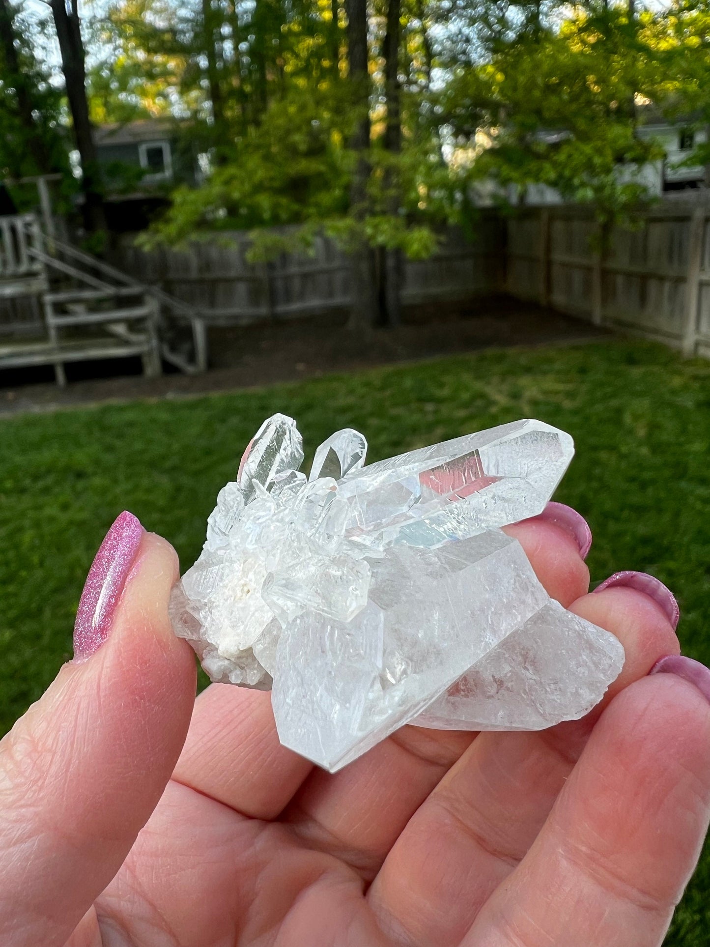 Lemurian Quartz Fairy bed, new, high frequency crystals, beautiful, gifts, altar, 2”