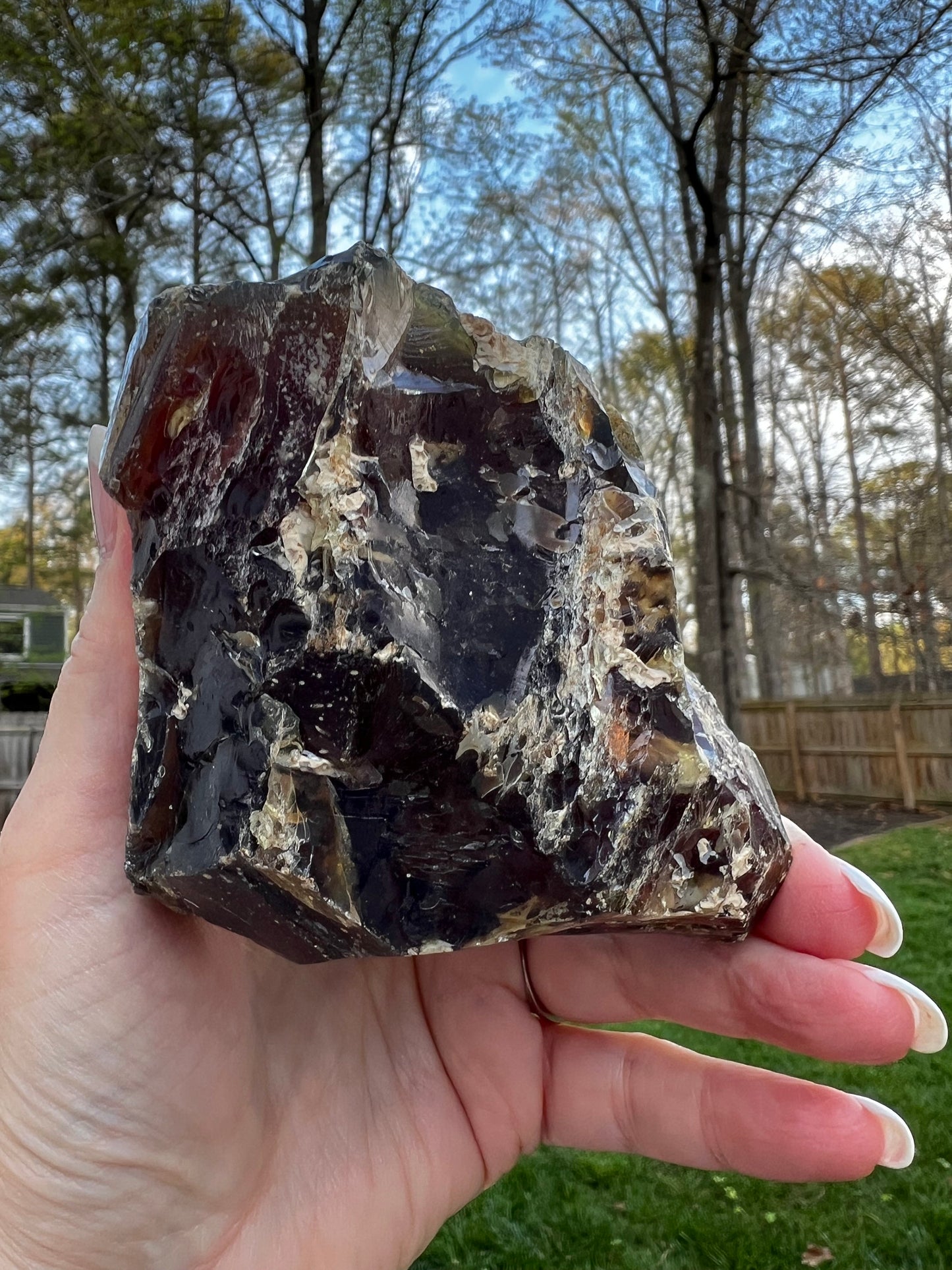 Large raw amber chunk, New, altar, gift, high vibration crystals, natural, crystal healing, 7.8 ounces, 3.25”