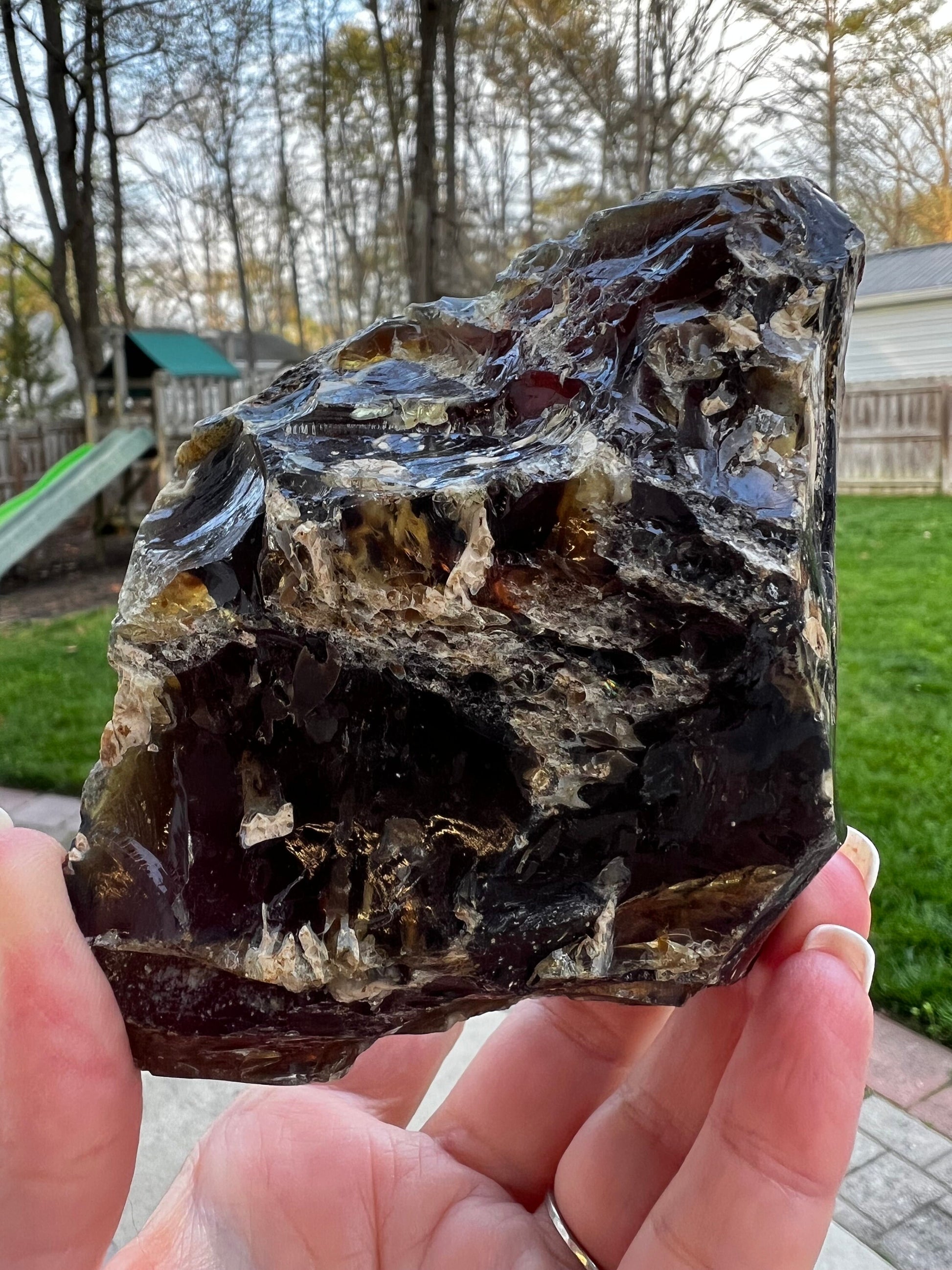 Large raw amber chunk, New, altar, gift, high vibration crystals, natural, crystal healing, 7.8 ounces, 3.25”