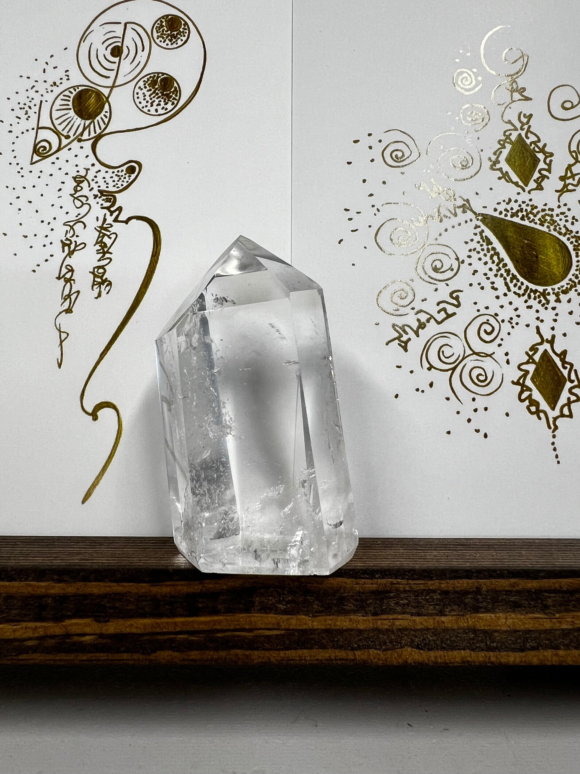 Lemurian Quartz Tower, new, veils, fine Lemurian healing, magick crystal, 2.25”