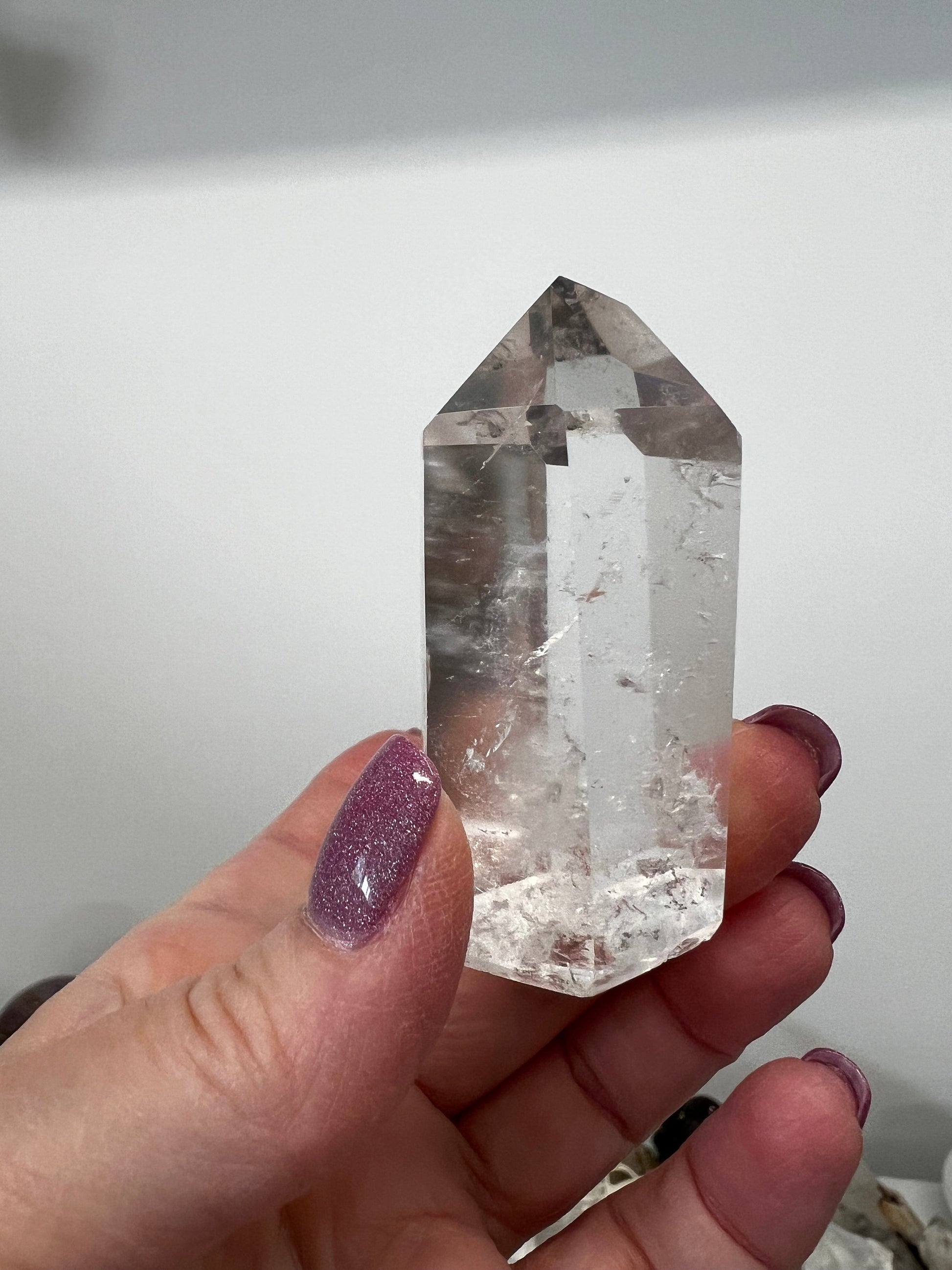 Lemurian Quartz Tower, new, veils, fine Lemurian healing, magick crystal, 2.25”