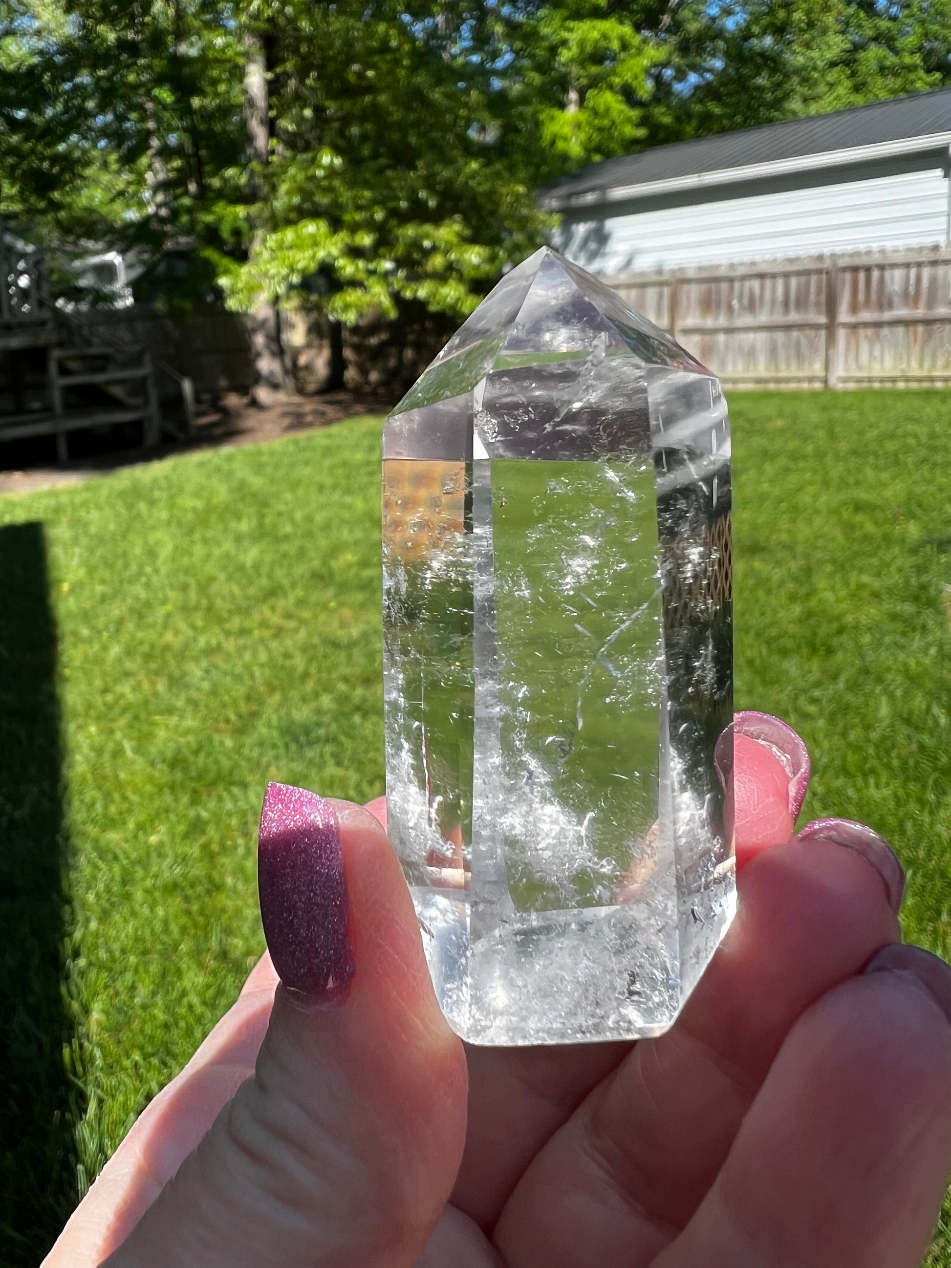 Lemurian Quartz Tower, new, veils, fine Lemurian healing, magick crystal, 2.25”