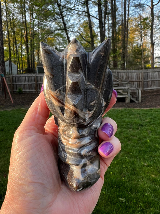 Large Septarian Dragon, beautiful carving, gift, altar, high vibration crystals