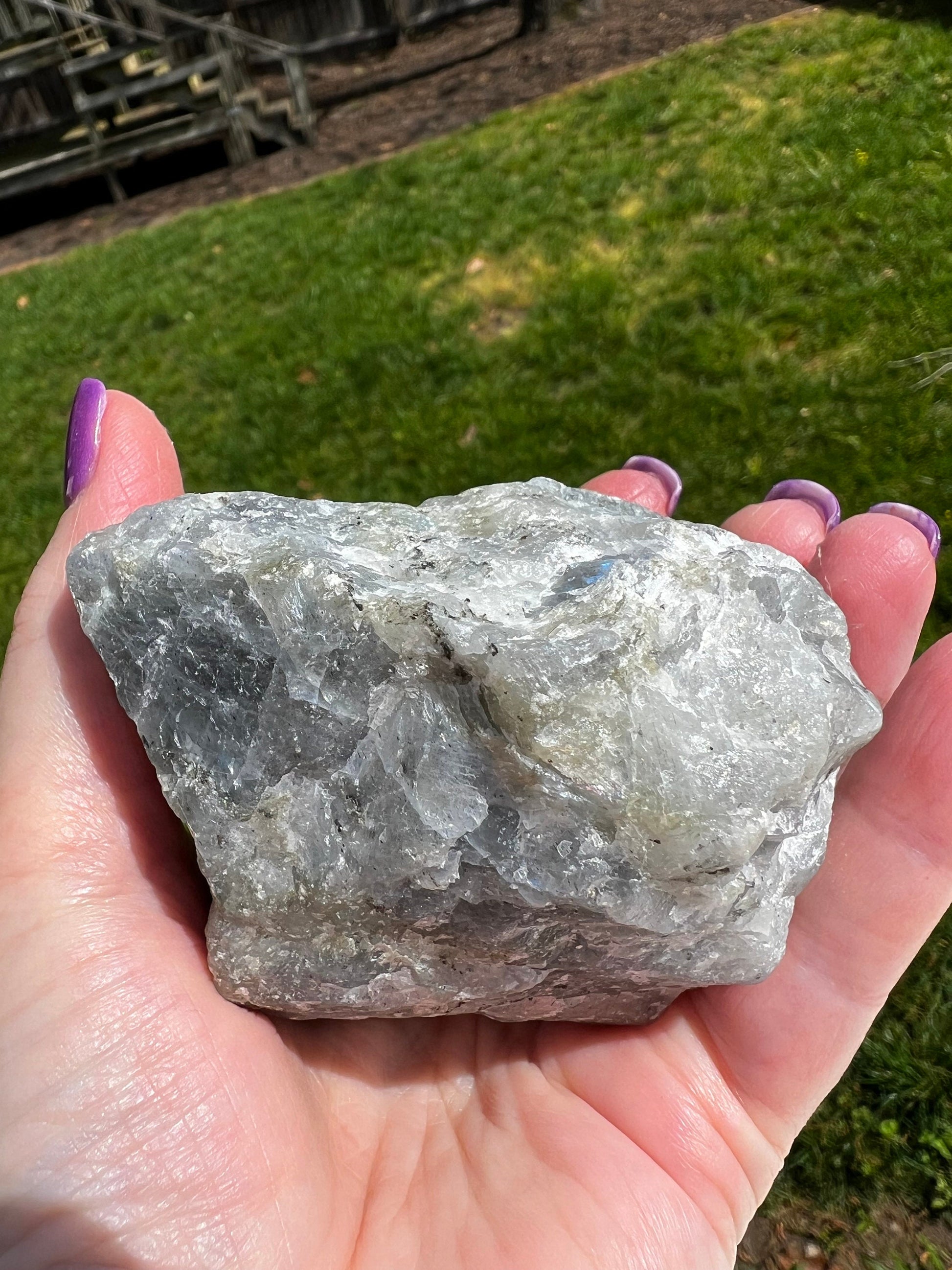 Labradorite Freeform Rough Chunk Specimen, gorgeous rainbow orange-fire flash, New, Gift