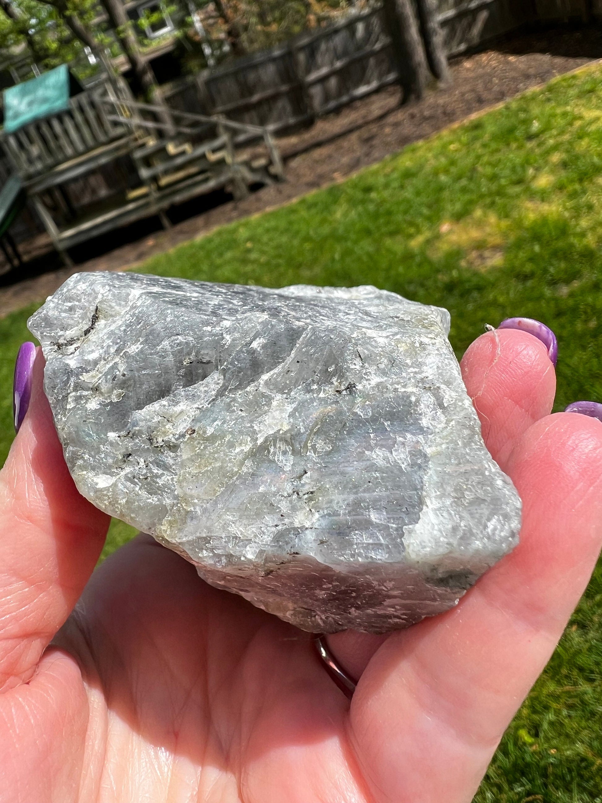 Labradorite Freeform Rough Chunk Specimen, gorgeous rainbow orange-fire flash, New, Gift