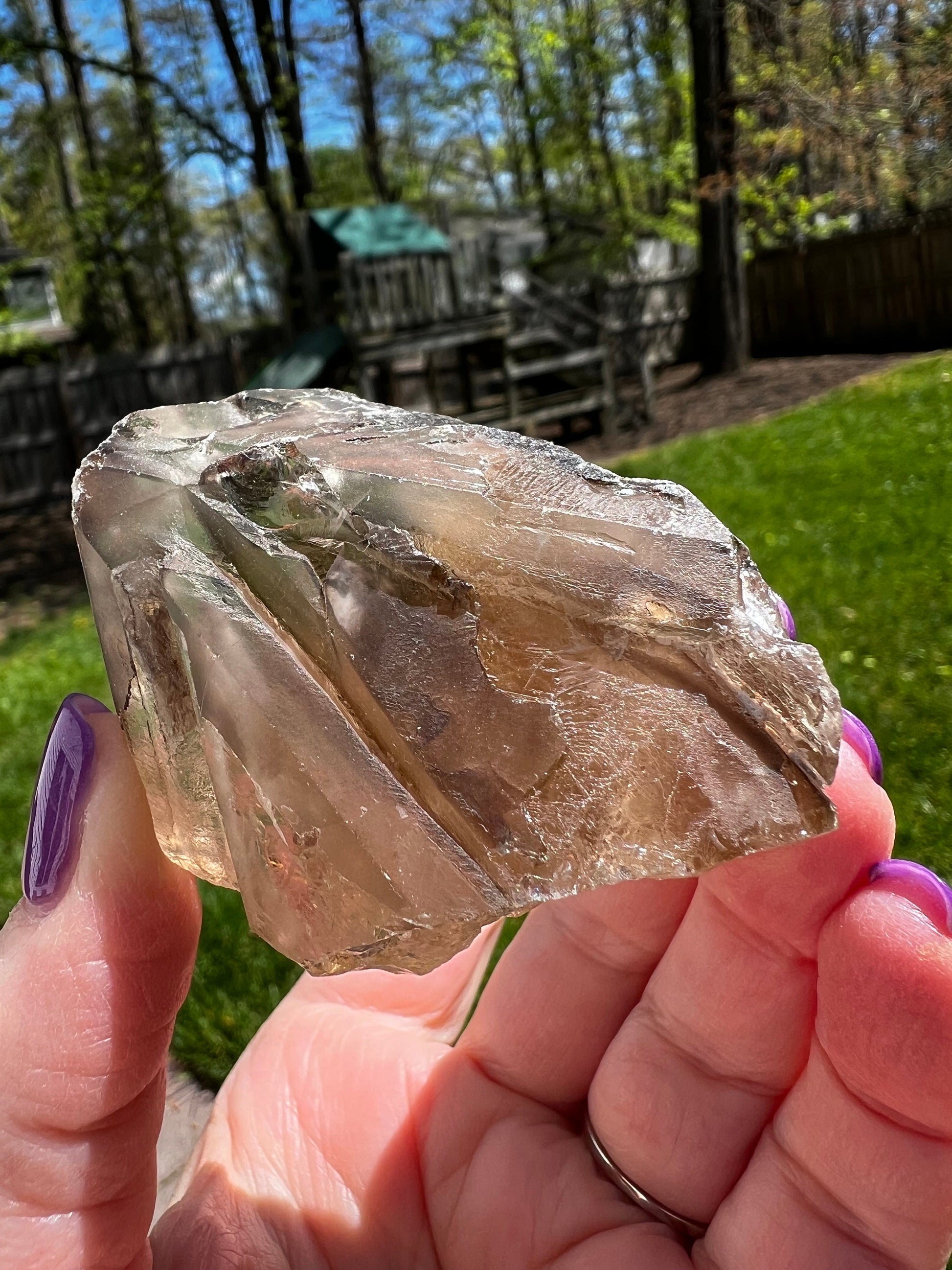 Elestial Citrine chunk, rainbows, high vibration crystals, healing crystal, abundance, new