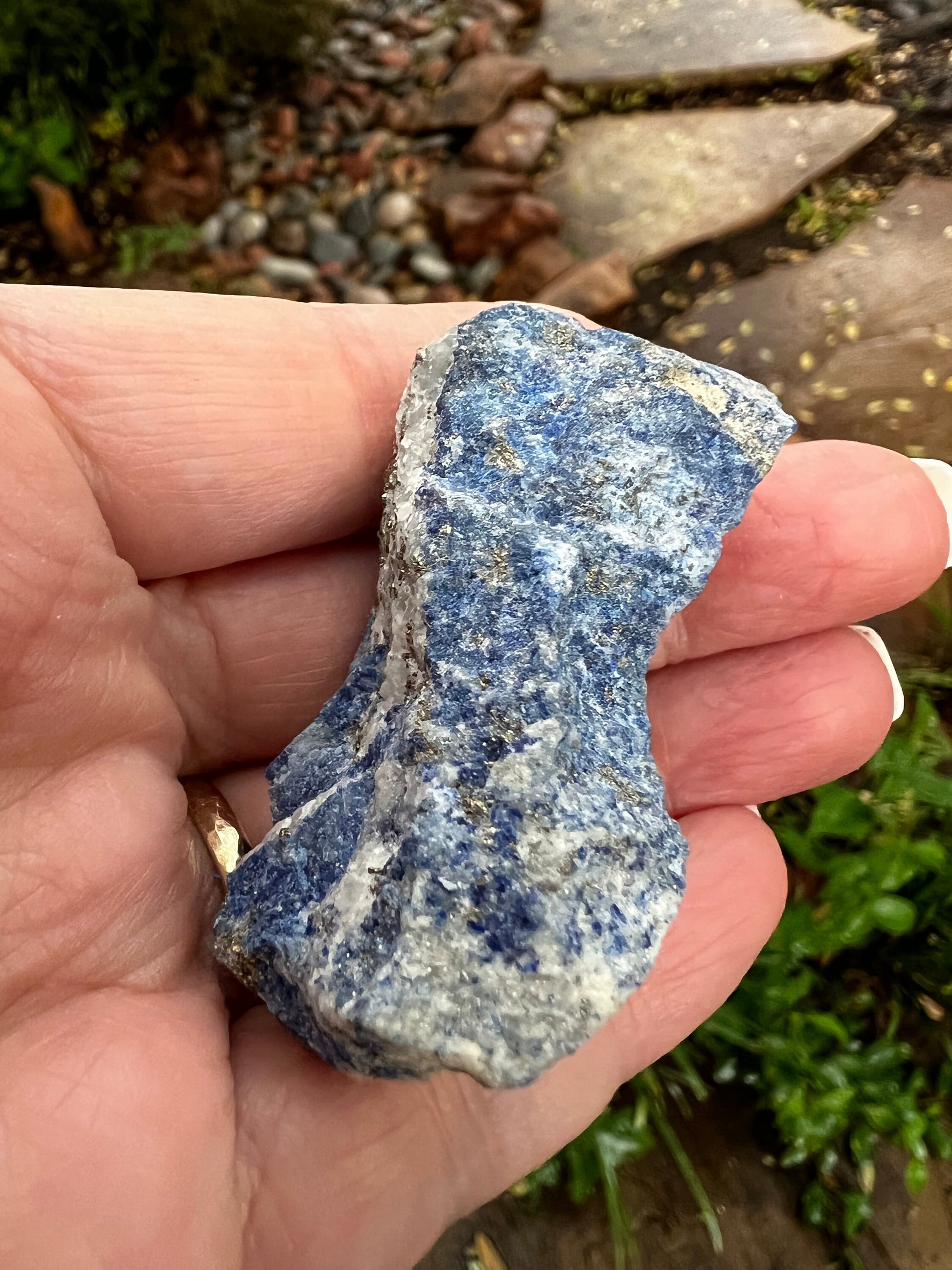 Raw Lapis Lazuli Chunk, New, crystal healing, high vibration crystals, altar, gift, tumble, palm stone