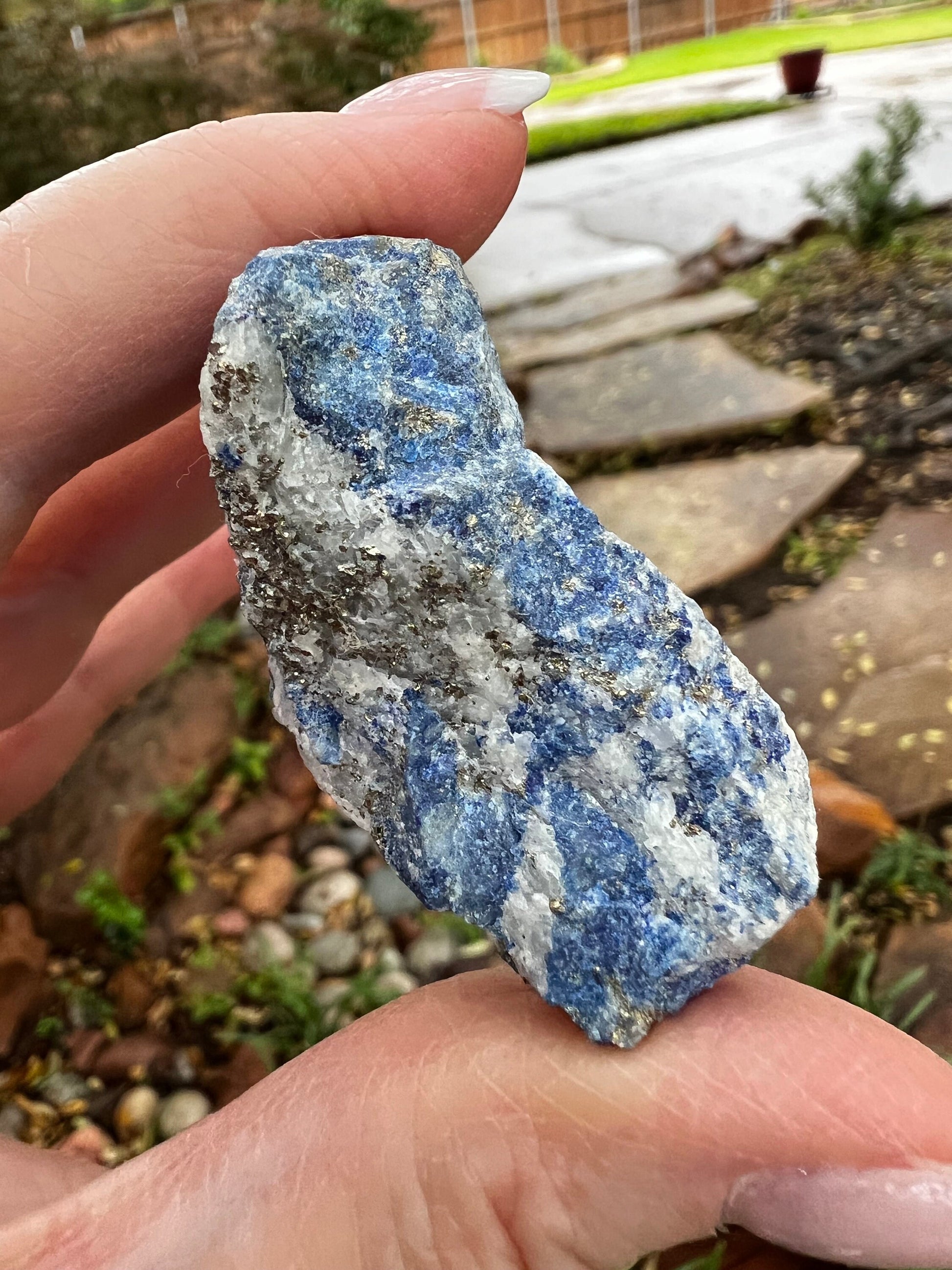 Raw Lapis Lazuli Chunk, New, crystal healing, high vibration crystals, altar, gift, tumble, palm stone