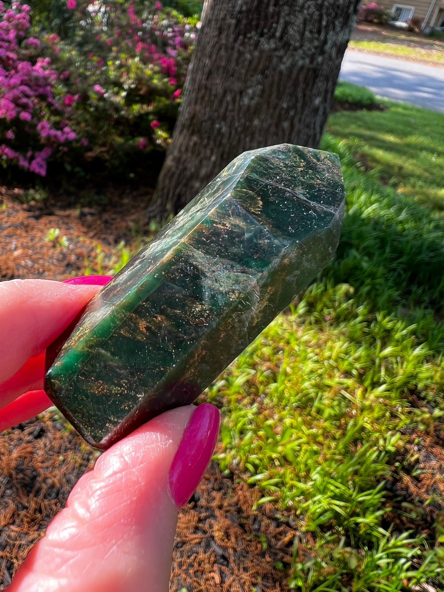 Jade Tower, beautiful and authentic Brazil jade, perfectly polished, gift, crystal healing, 2.4”, gifts, high vibration crystals