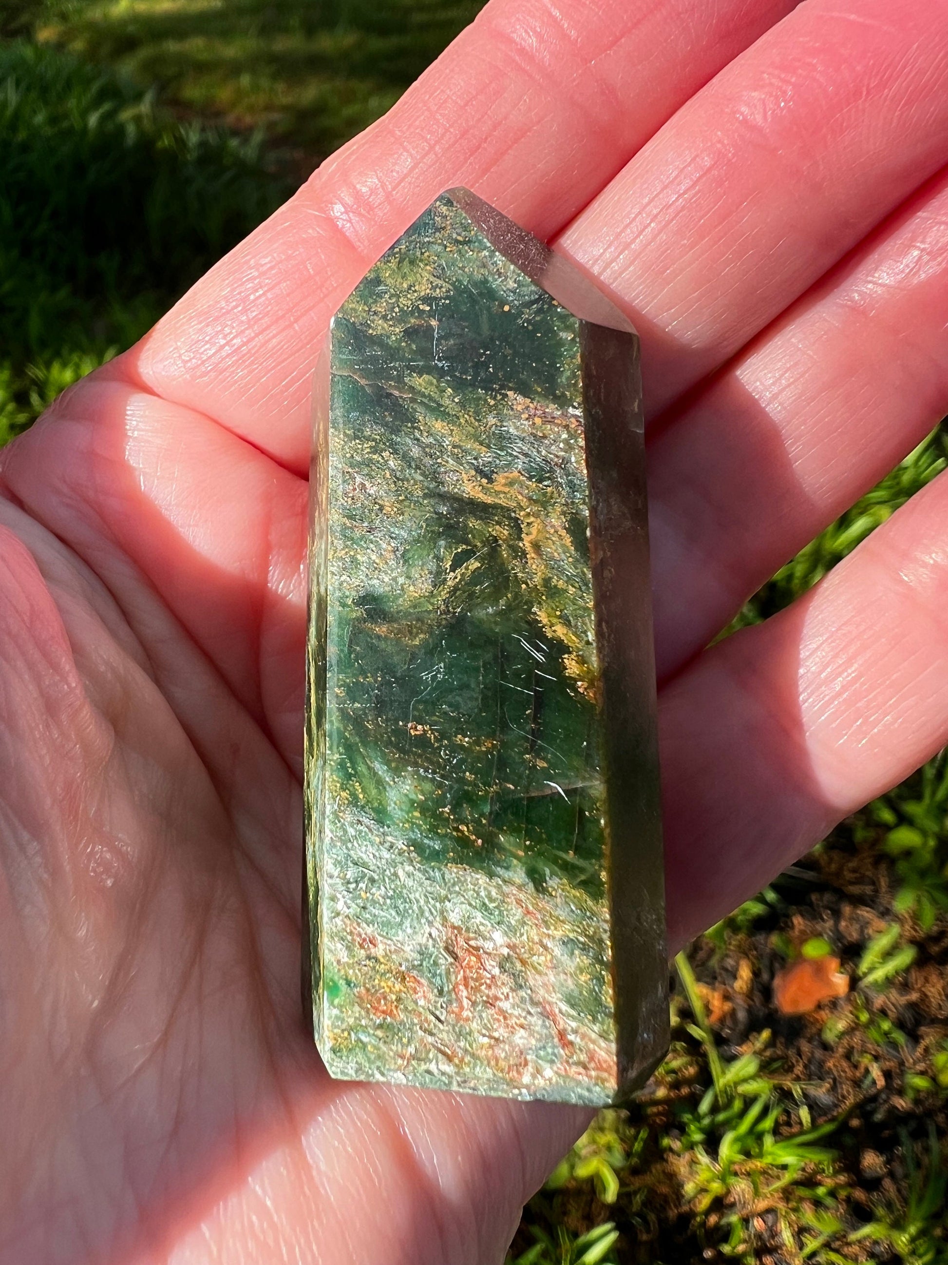 Jade Tower, beautiful and authentic Brazil jade, perfectly polished, gift, crystal healing, 2.4”, gifts, high vibration crystals