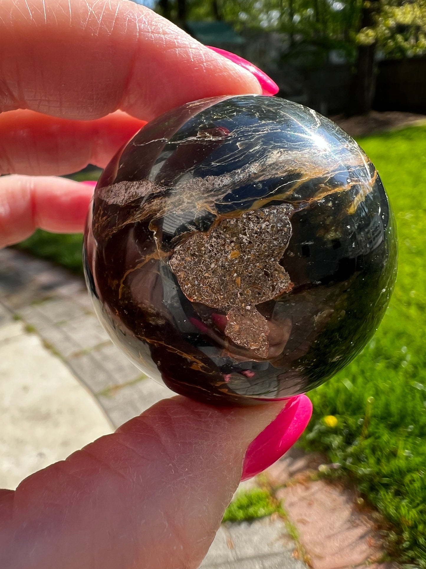 Pietersite Sphere, New, altar, gift, crystal healing, high vibration crystals, 5.5”