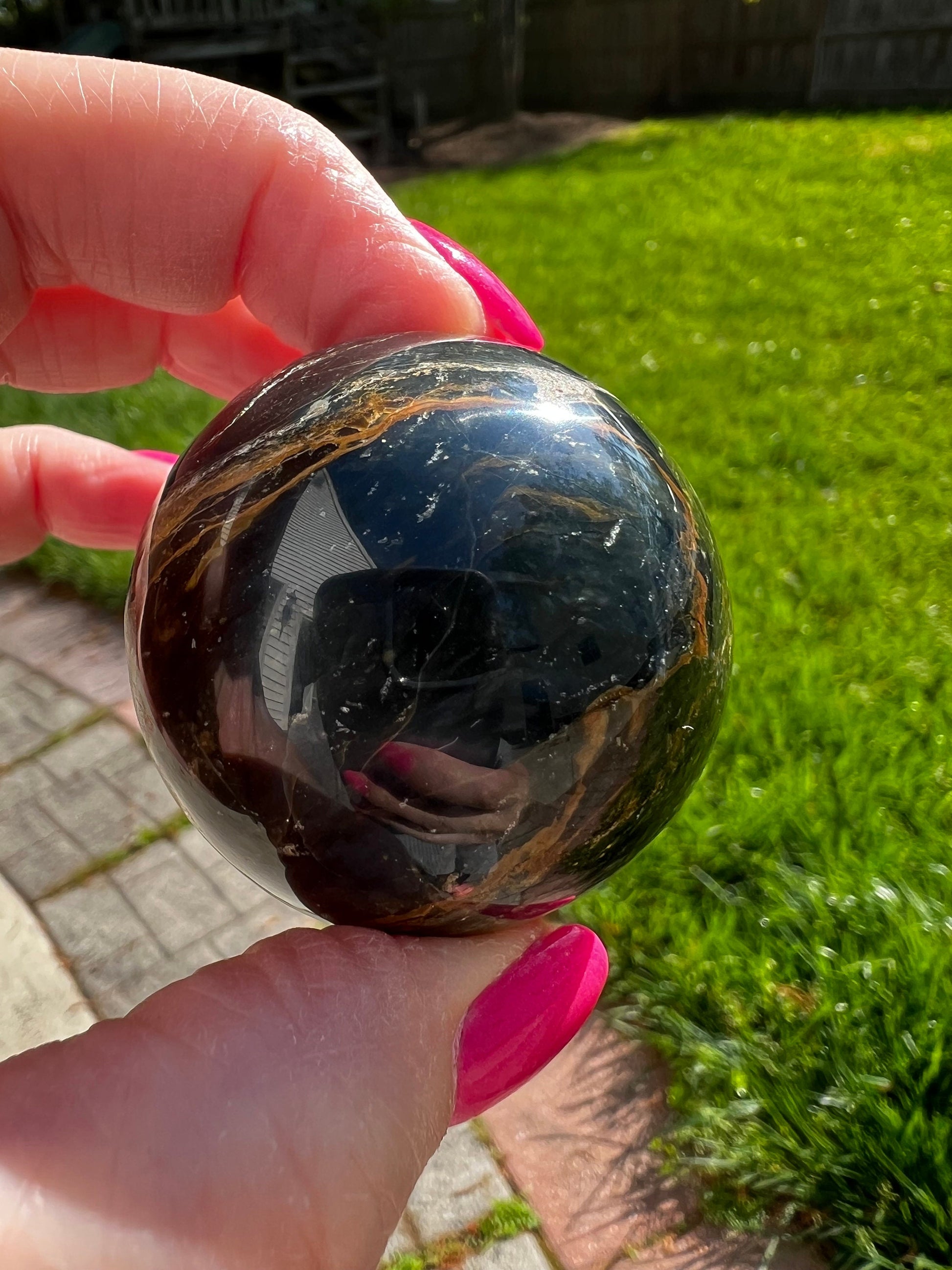 Pietersite Sphere, New, altar, gift, crystal healing, high vibration crystals, 5.5”