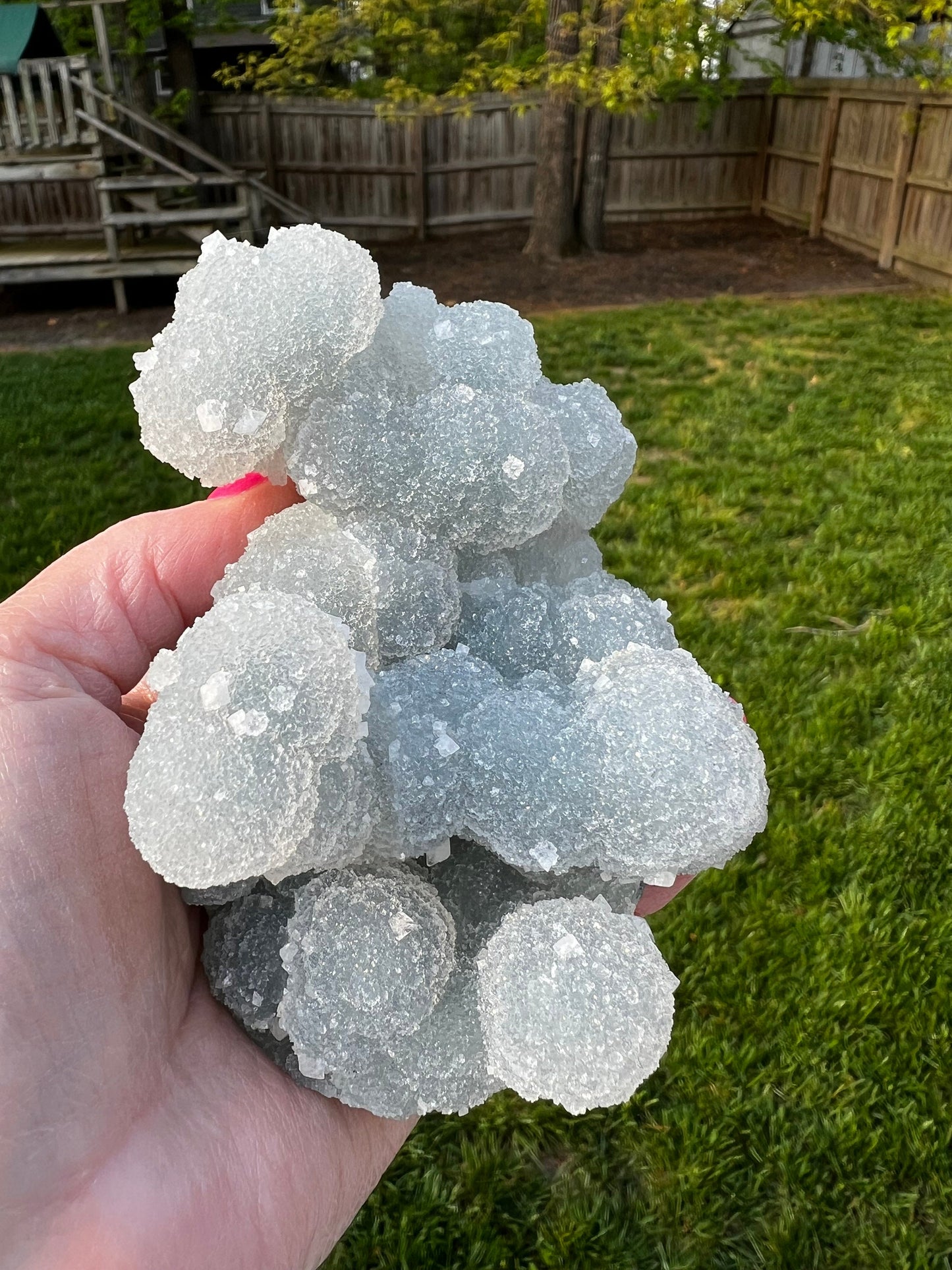 Crystalline Chalcedony Stalactite, Exquisite, New, crystal healing, high vibration crystals, 4.5”