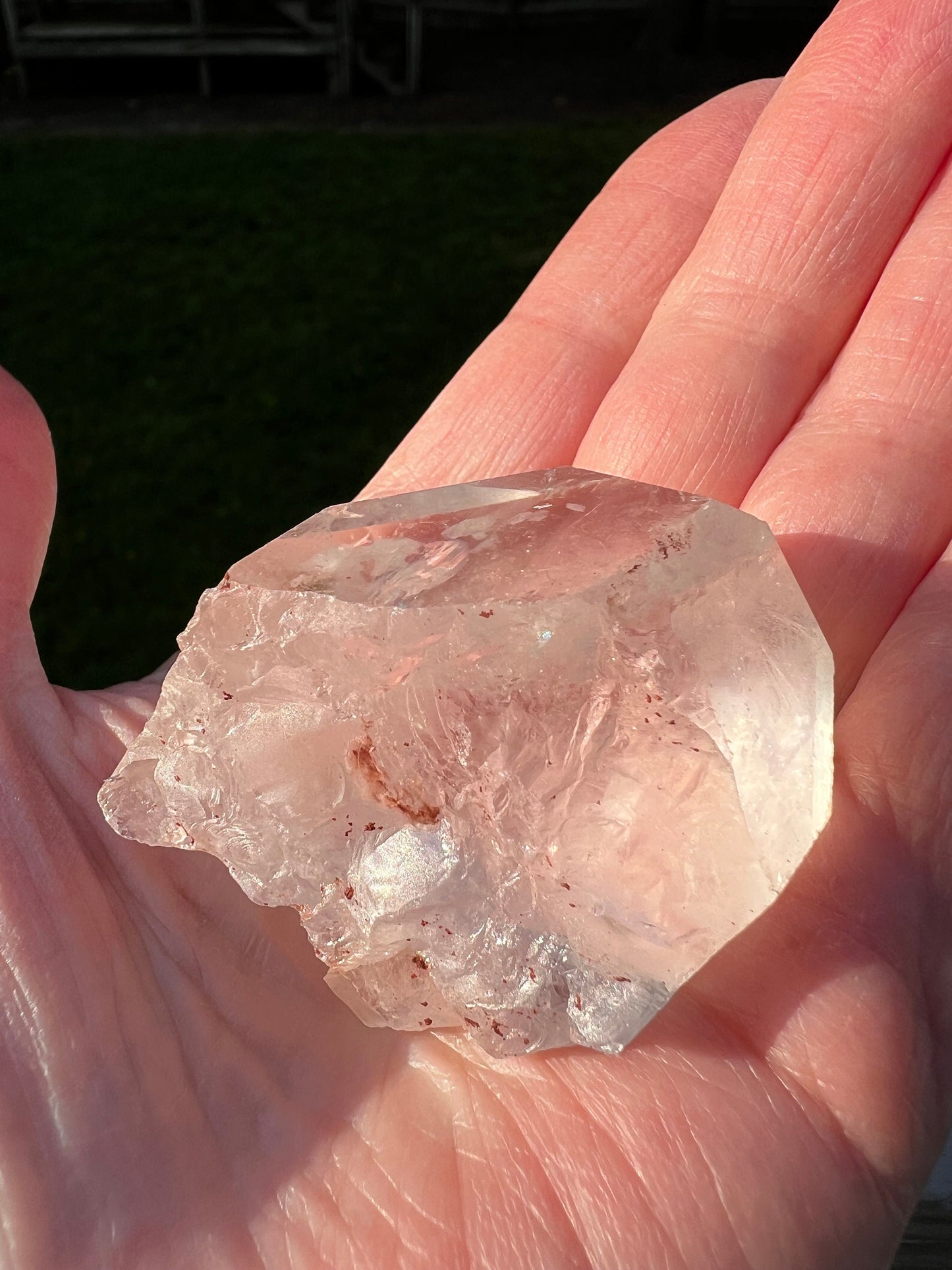 Lemurian Point Tip with Pyrite & Hematite, high vibration crystals, Lost Magick Group, healing, gift