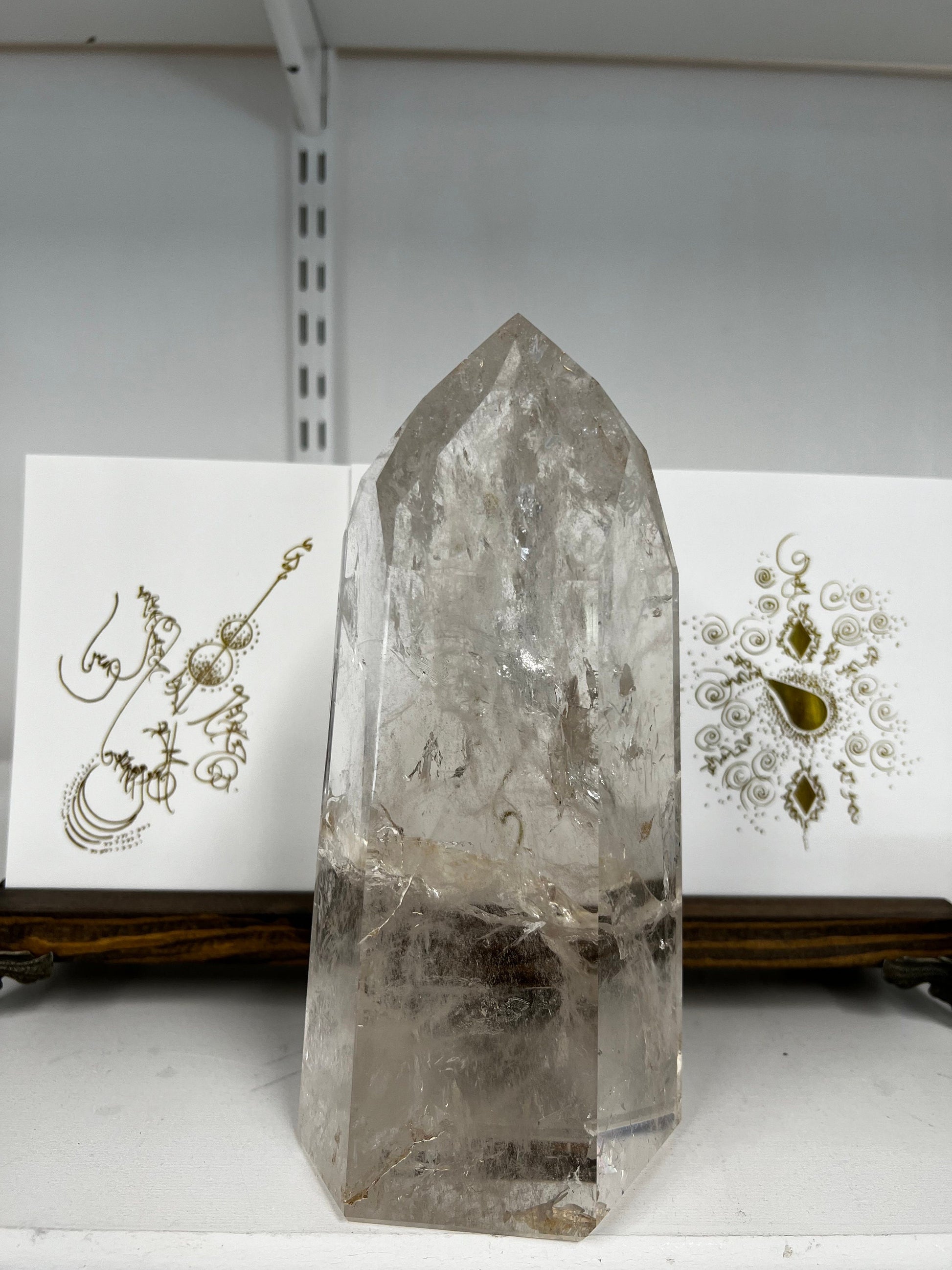 Lemurian Quartz Tower Museum Quality, new, rainbows, fine Lemurian healing, magick crystal, 3.11.8 lbs