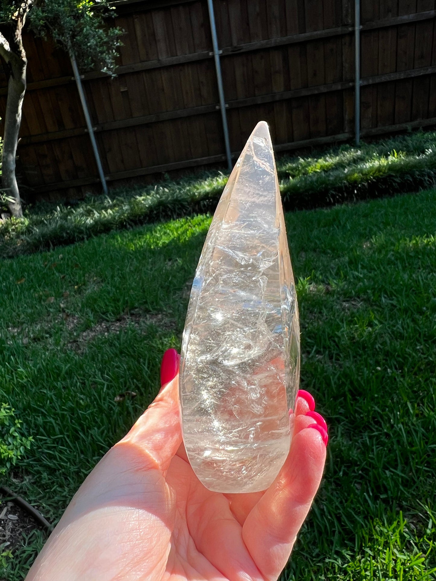 Smoky Lemurian Flame 5”, Brazil, high vibration crystals, crystal healing, gift