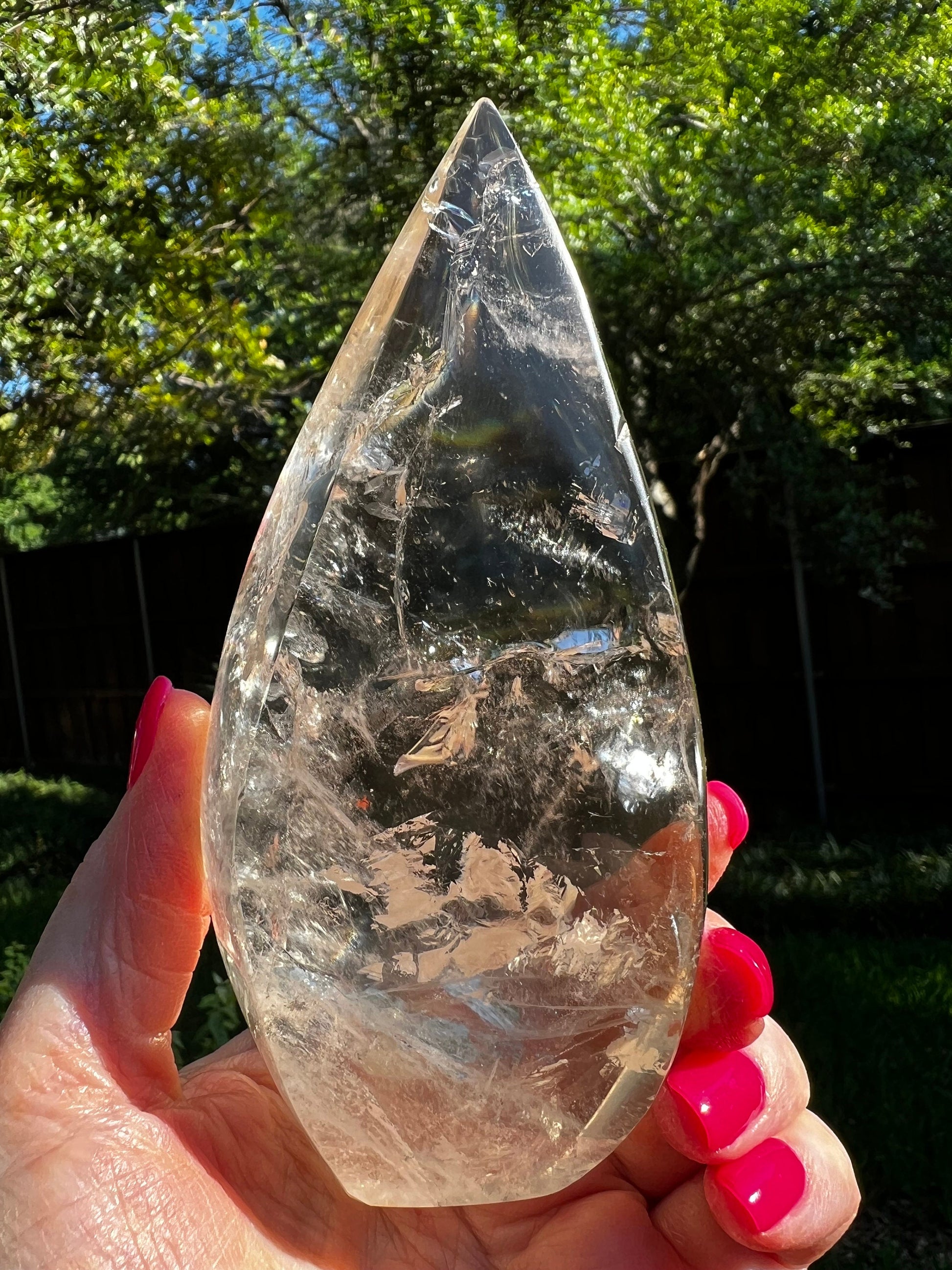 Smoky Lemurian Flame 5”, Brazil, high vibration crystals, crystal healing, gift