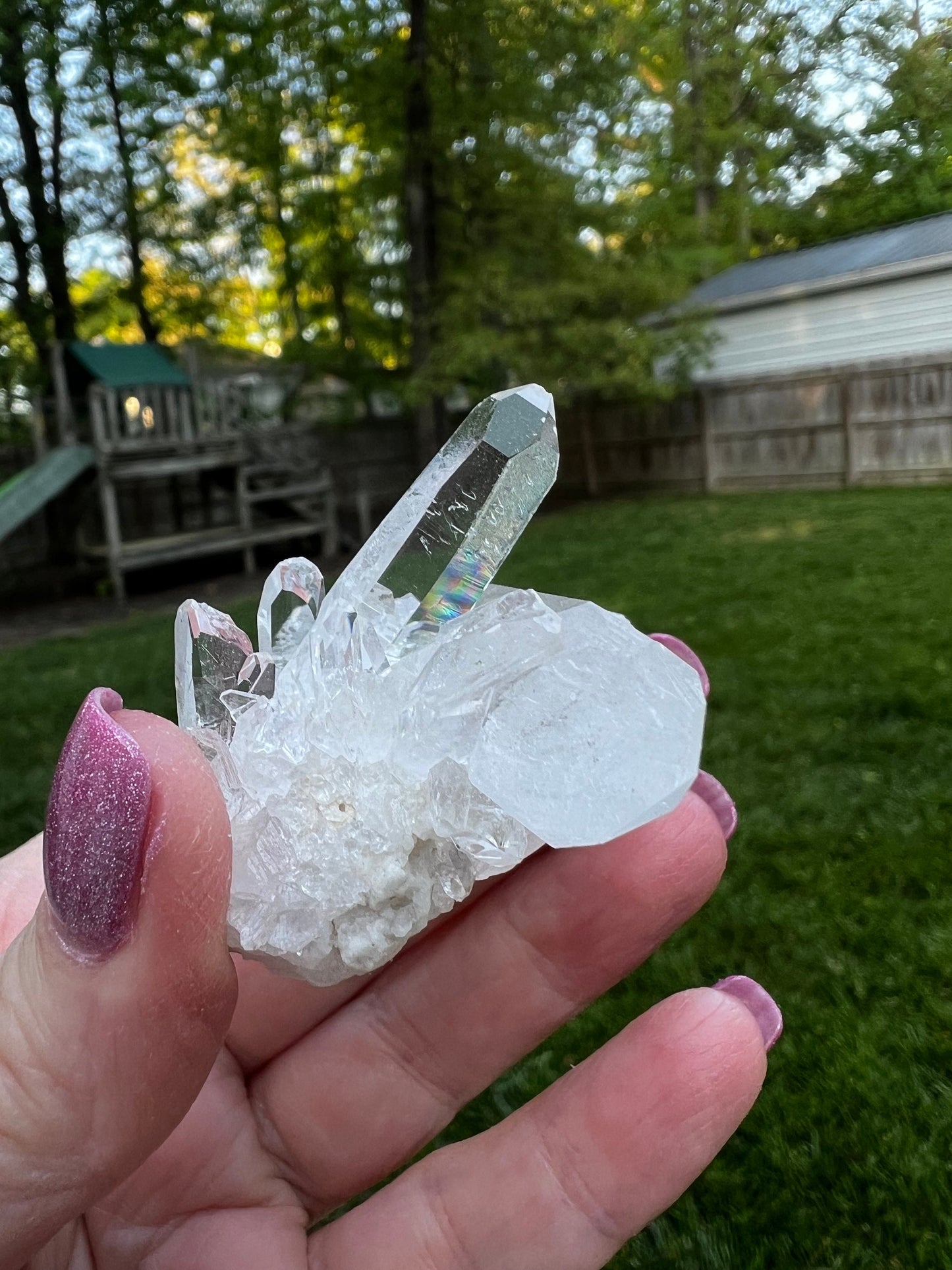 Lemurian Quartz Fairy bed, new, high frequency crystals, beautiful, gifts, altar, 2”