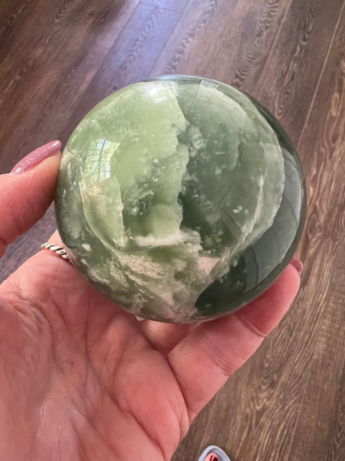 Grape Jade Sphere, New, 8.75”, Crystal healing, gift, high vibration crystals