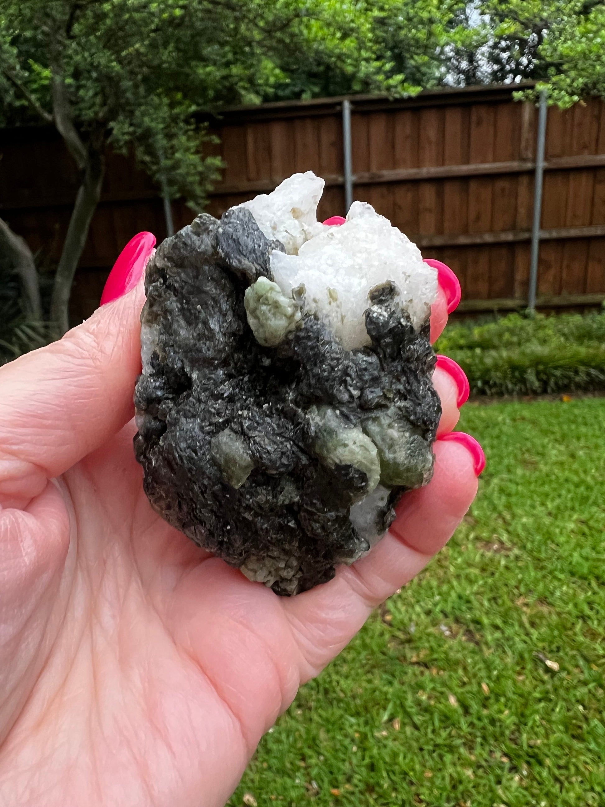 Beautiful Diopside Palm Specimen, 3”, rare, AAA quality, healing crystals