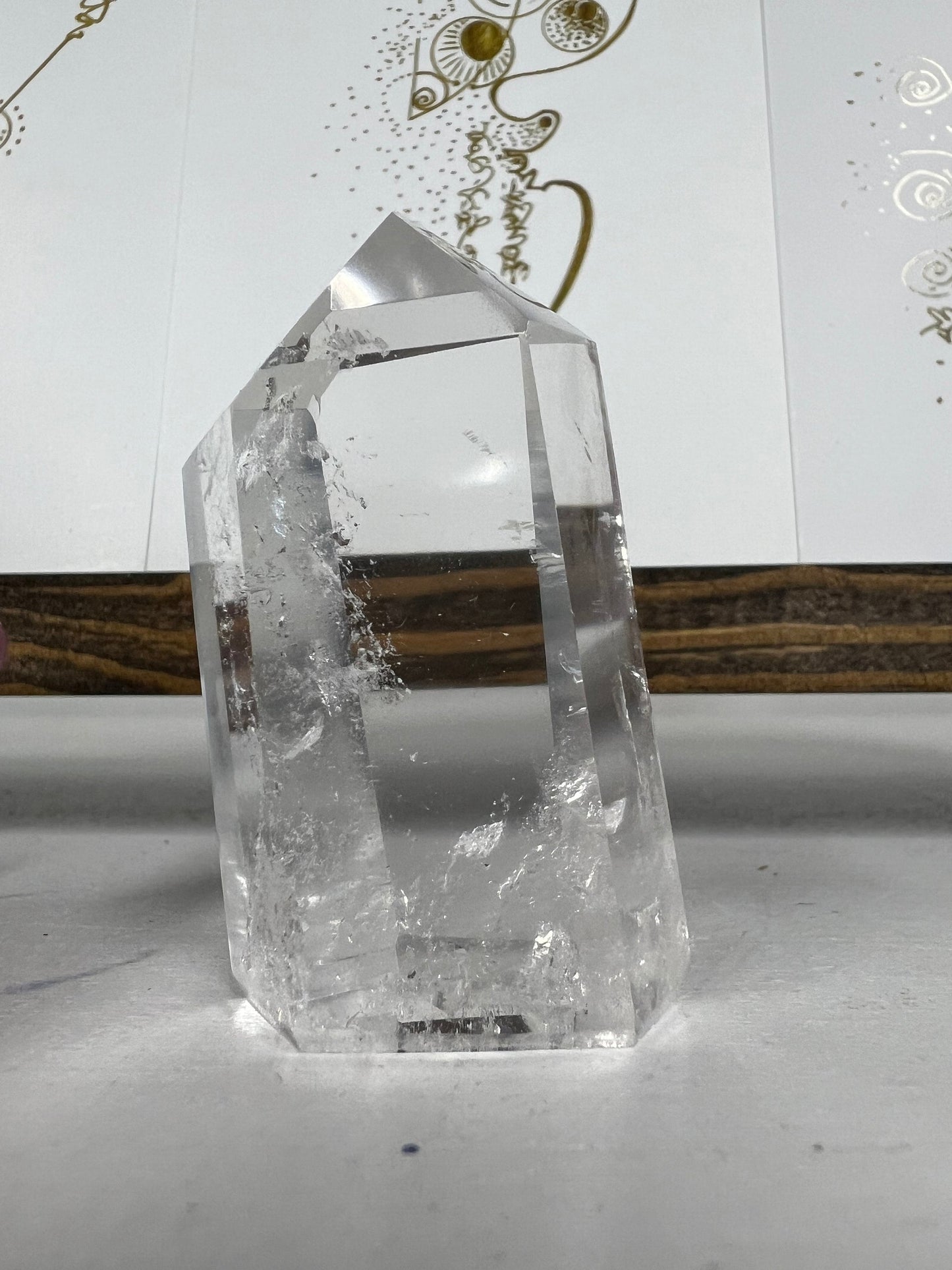 Lemurian Quartz Tower, new, veils, fine Lemurian healing, magick crystal, 2.25”