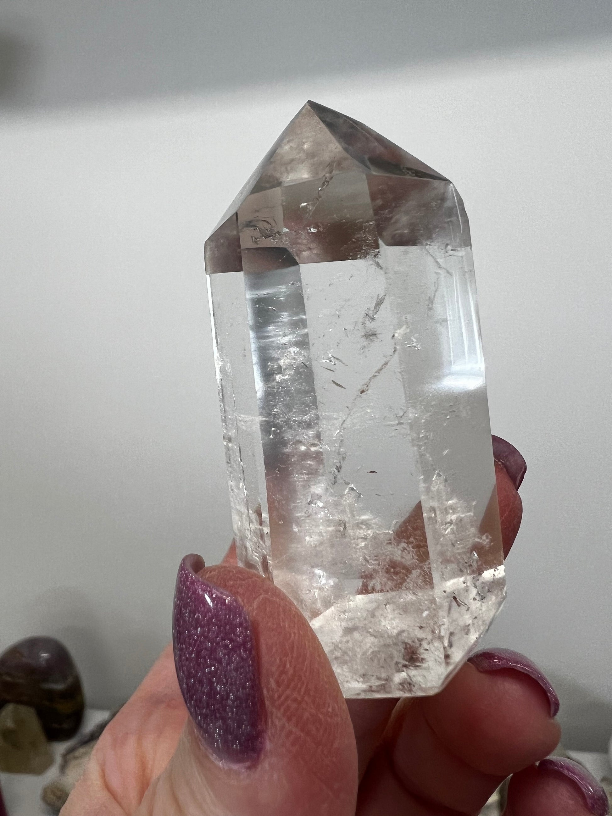 Lemurian Quartz Tower, new, veils, fine Lemurian healing, magick crystal, 2.25”