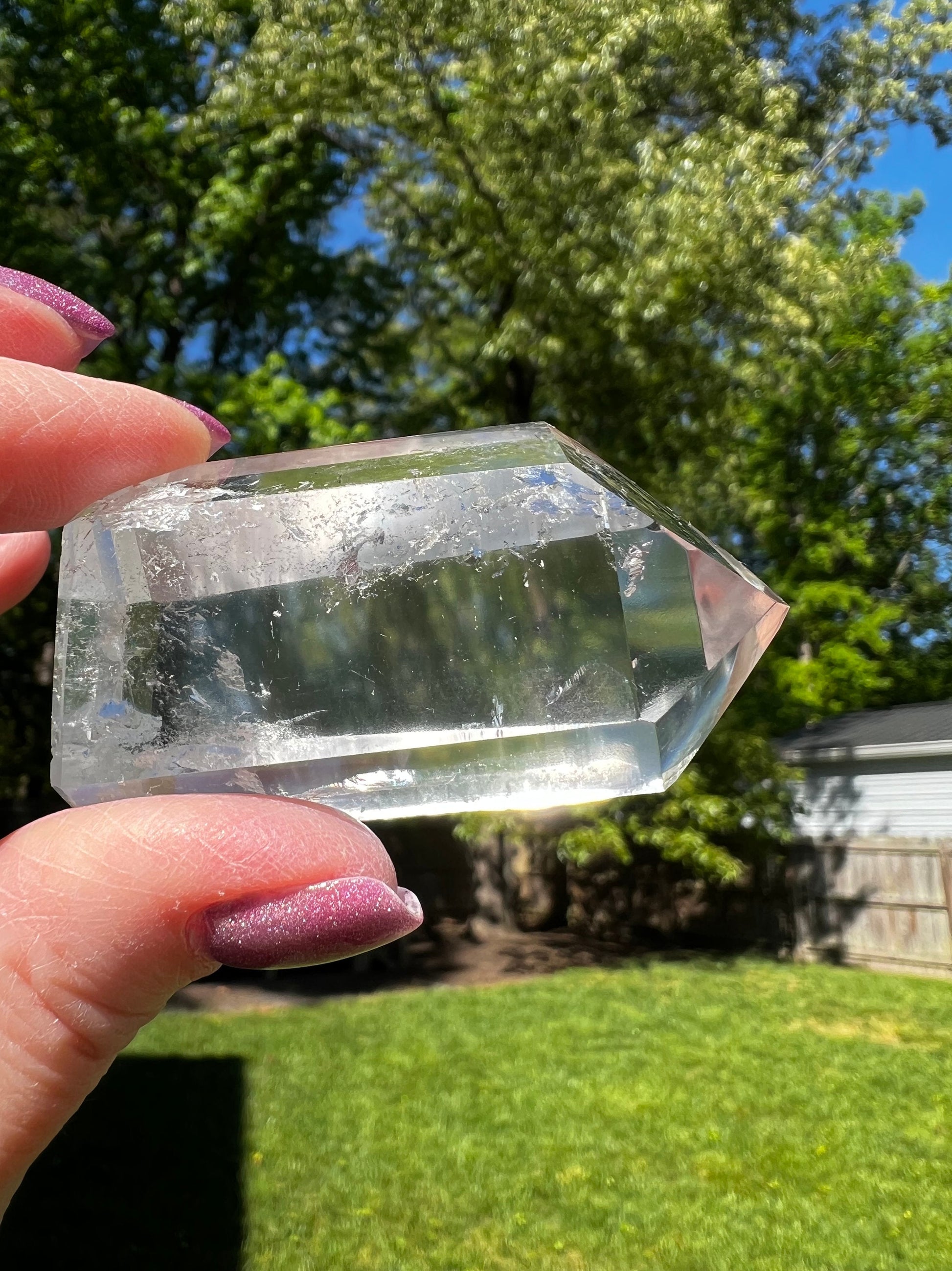 Lemurian Quartz Tower, new, veils, fine Lemurian healing, magick crystal, 2.25”