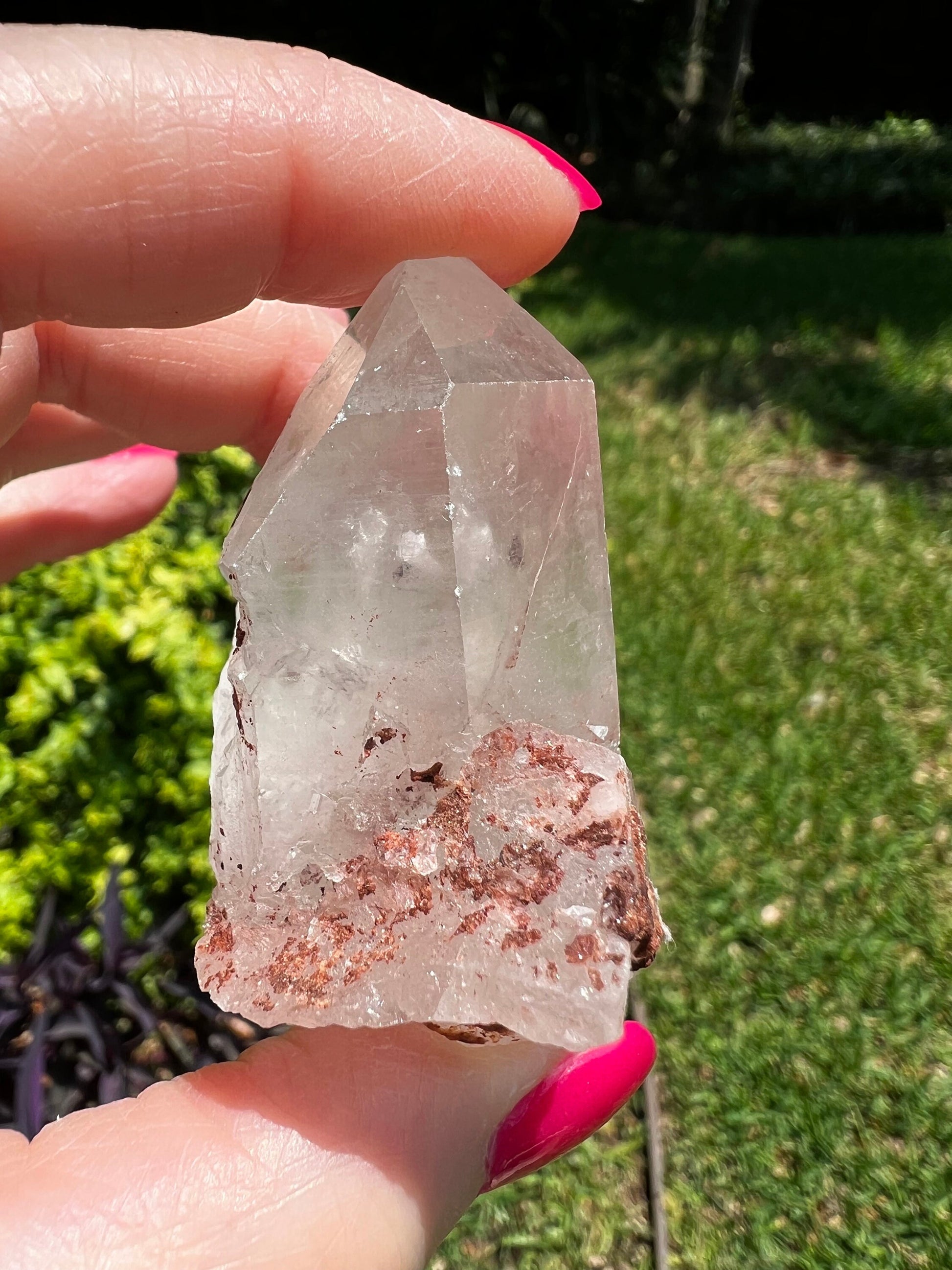 Lemurian Point Tip with Pyrite & Hematite, high vibration crystals, Lost Magick Group, healing, gift