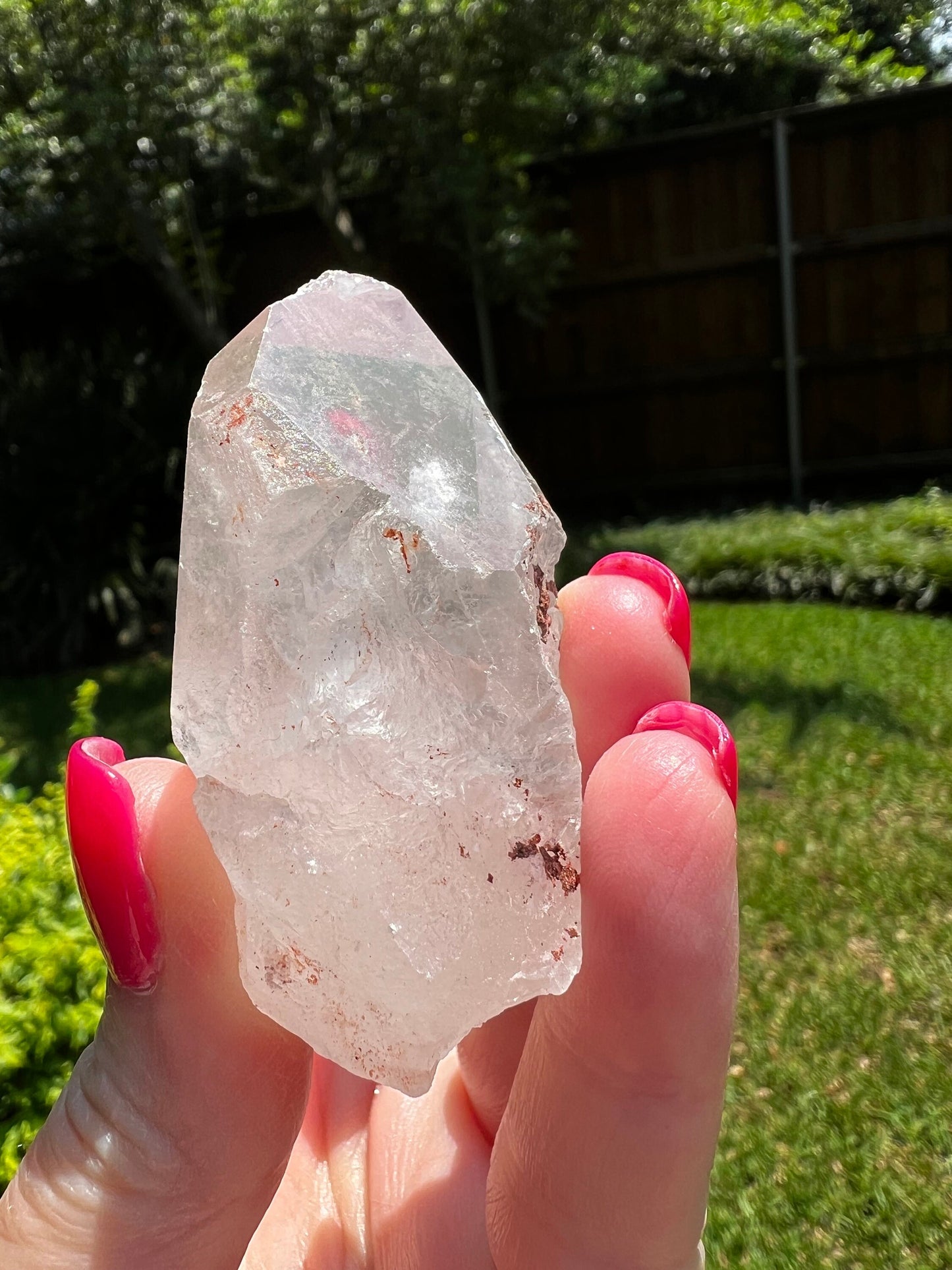 Lemurian Point Tip with Pyrite & Hematite, high vibration crystals, Lost Magick Group, healing, gift