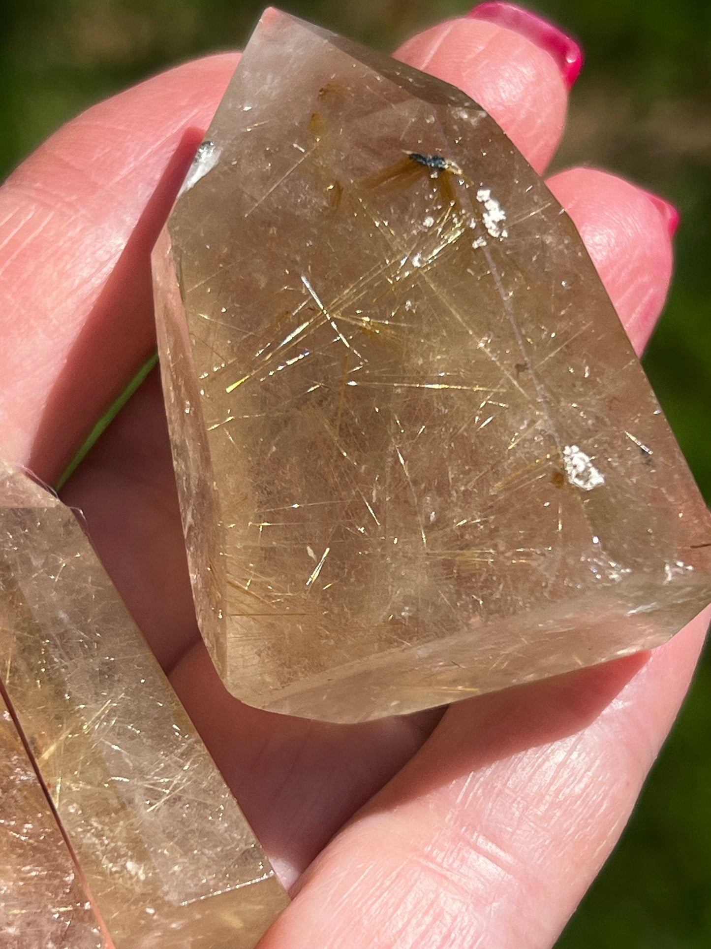 4 Rutile Quartz Towers, gold rutile, premium, polished, high vibration crystals, crystal healing, gifts