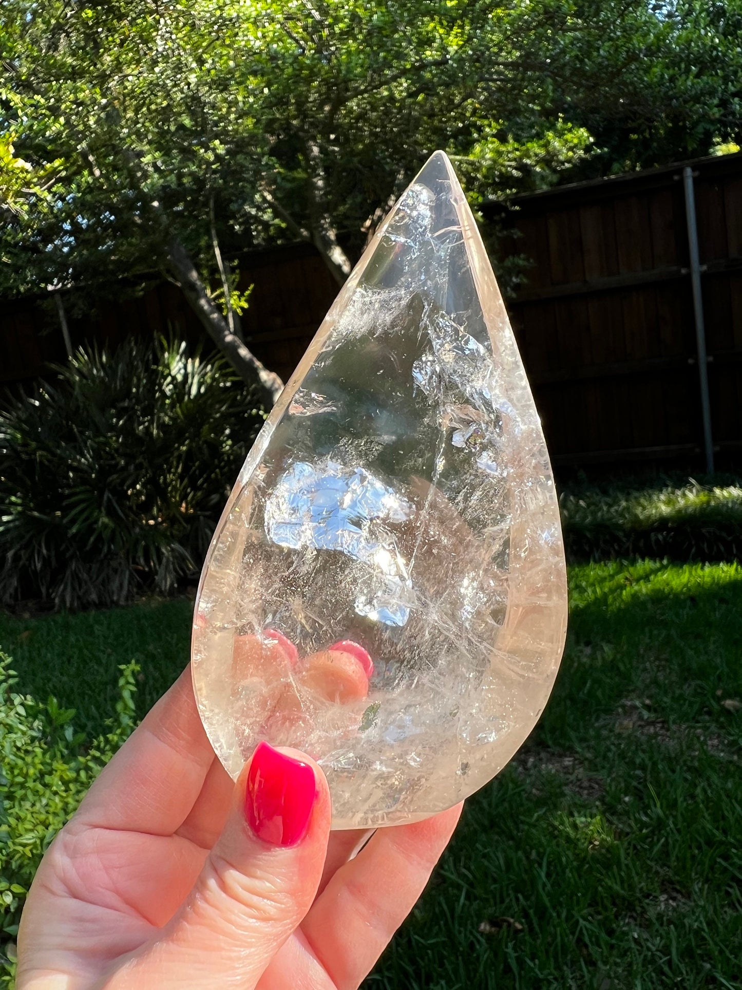 Smoky Lemurian Flame 5”, Brazil, high vibration crystals, crystal healing, gift