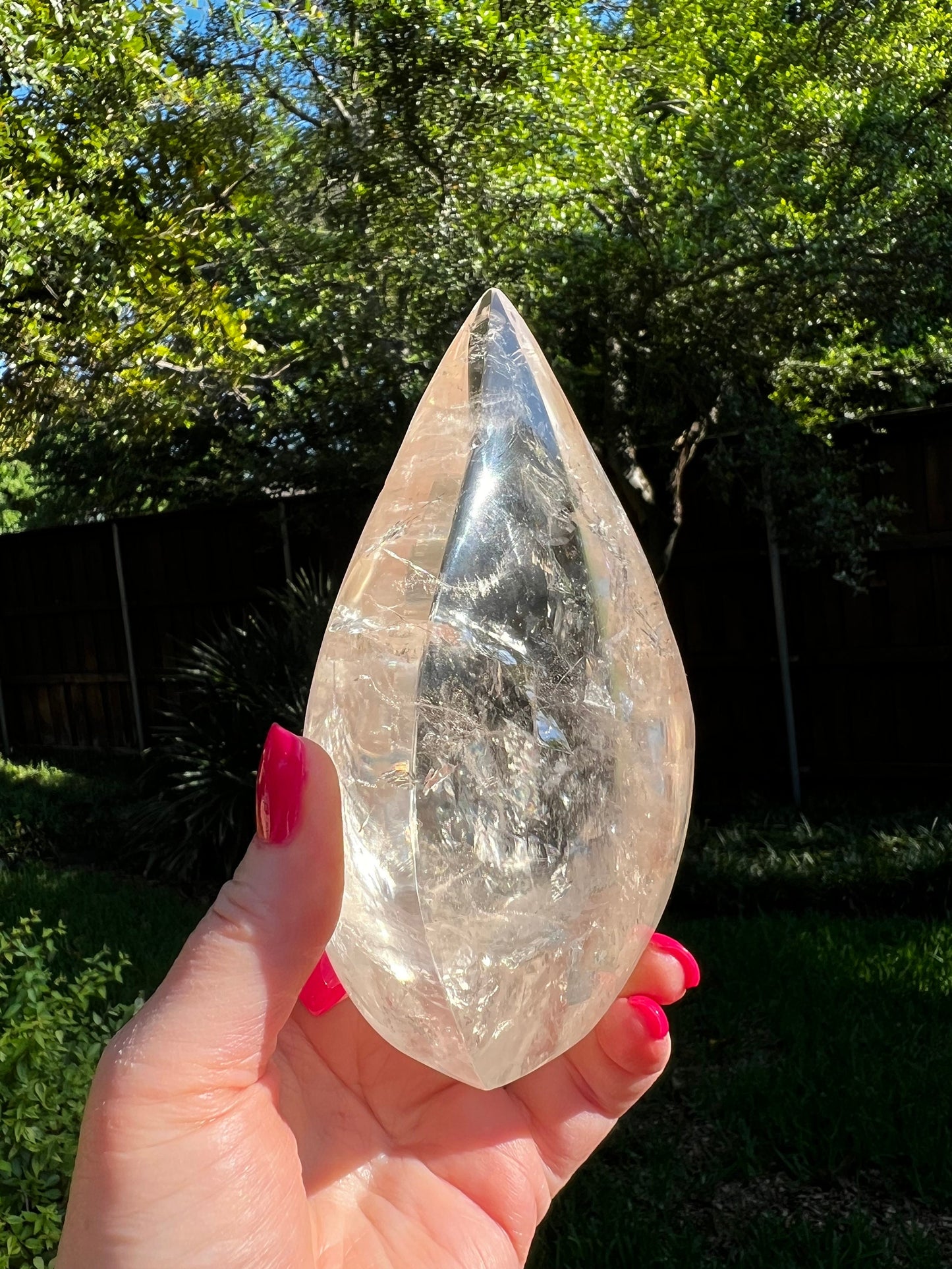 Smoky Lemurian Flame 5”, Brazil, high vibration crystals, crystal healing, gift