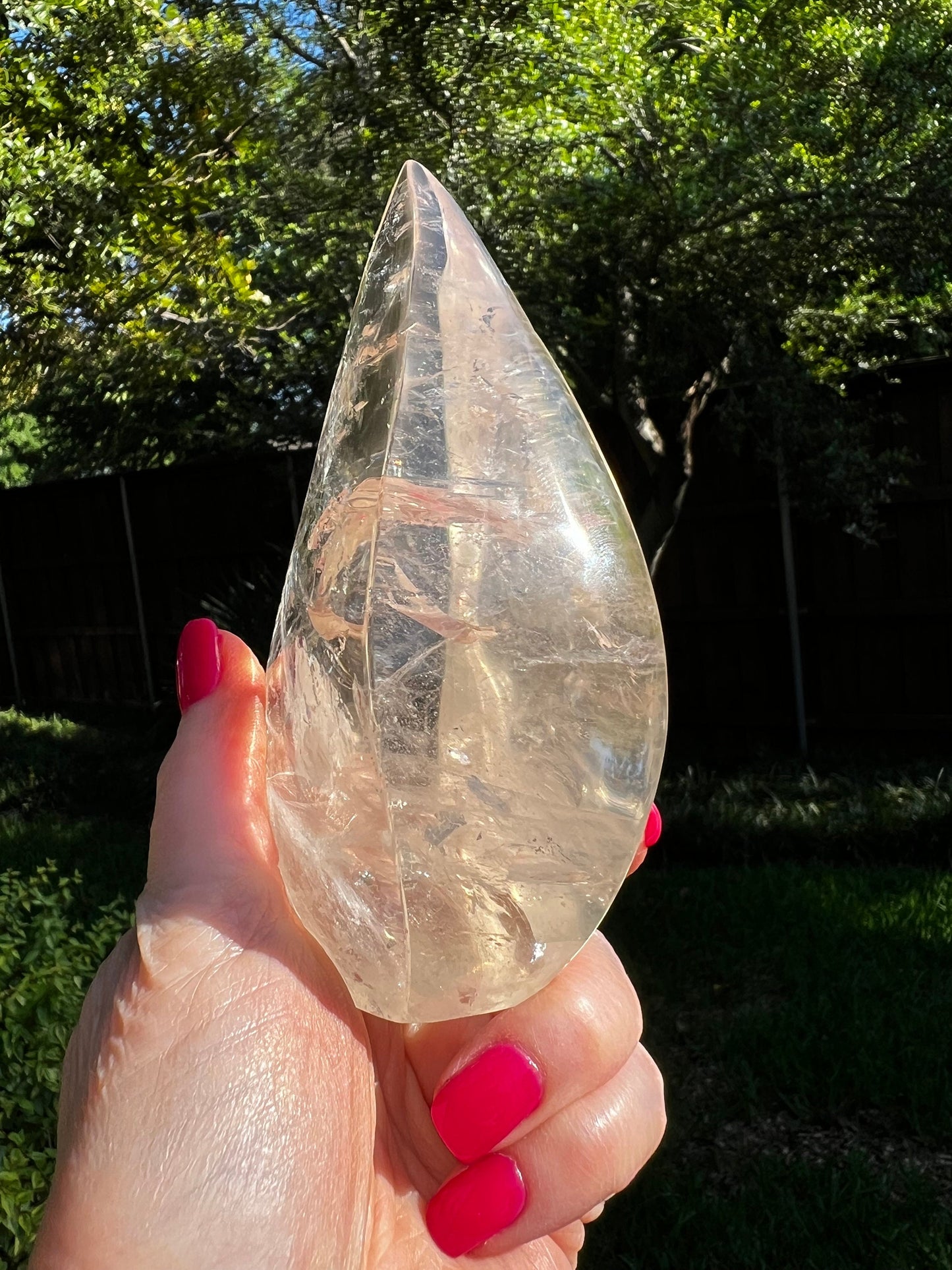 Smoky Lemurian Flame 5”, Brazil, high vibration crystals, crystal healing, gift