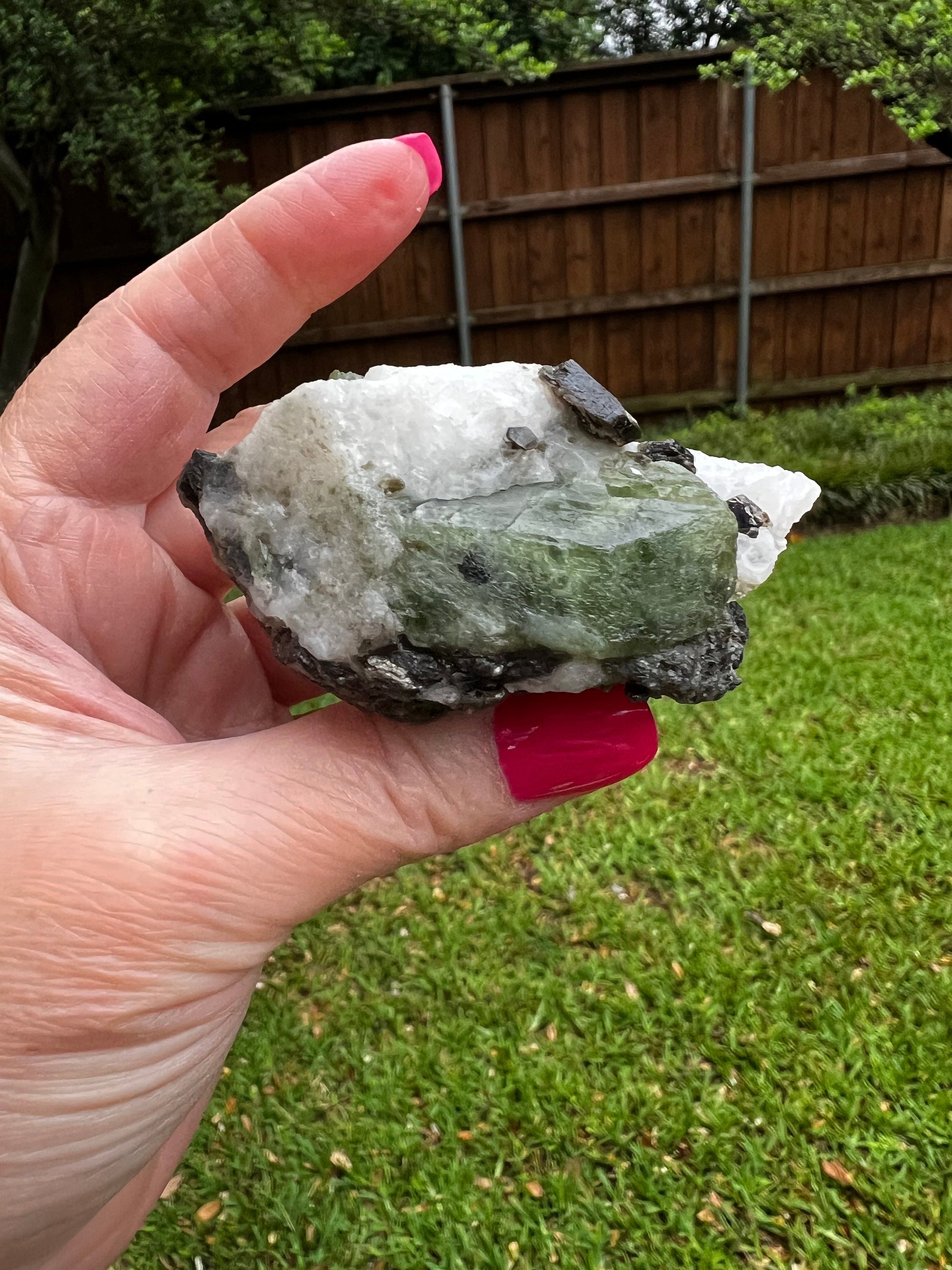 Beautiful Diopside Palm Specimen, 3”, rare, AAA quality, healing crystals