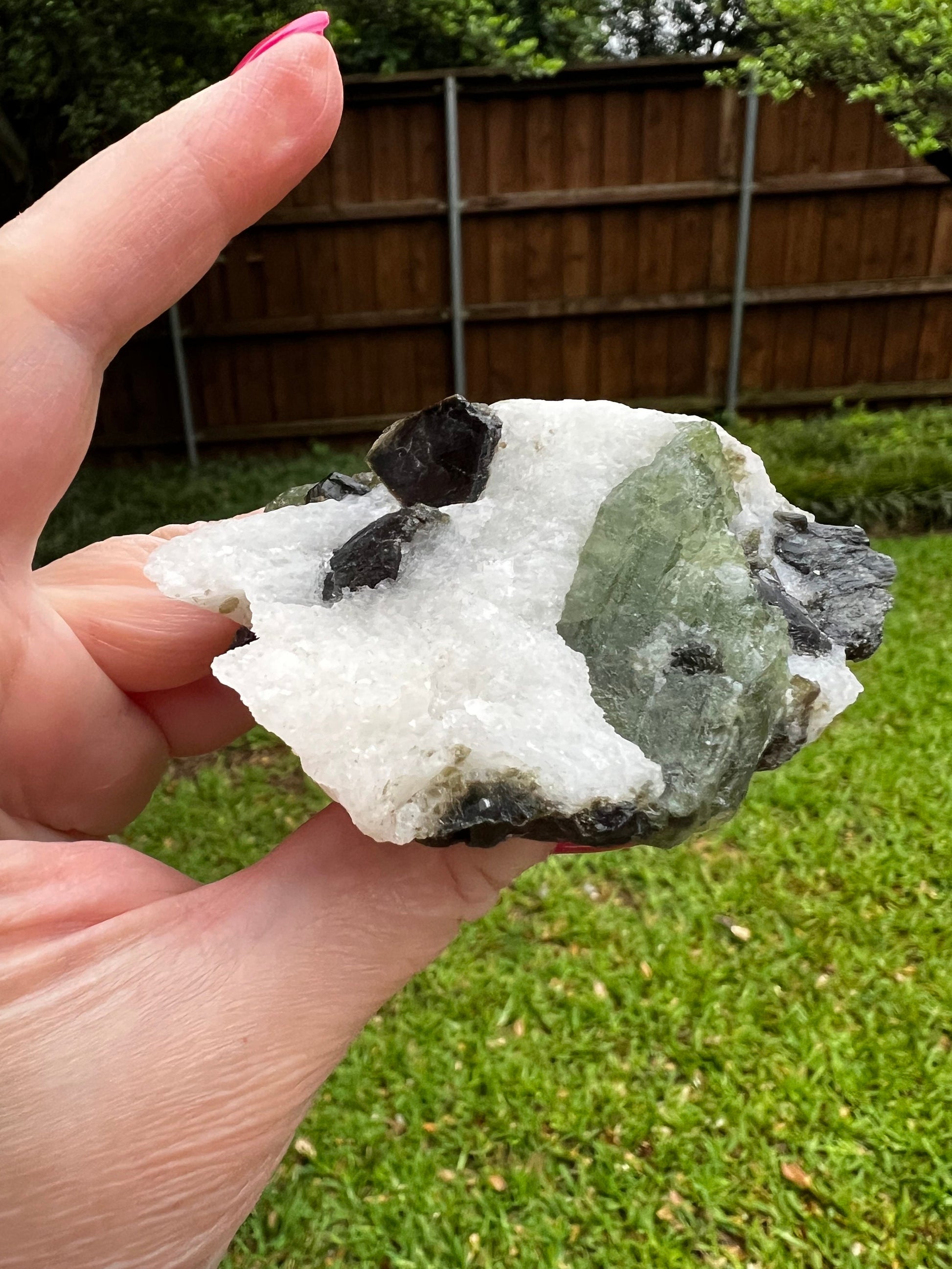 Beautiful Diopside Palm Specimen, 3”, rare, AAA quality, healing crystals