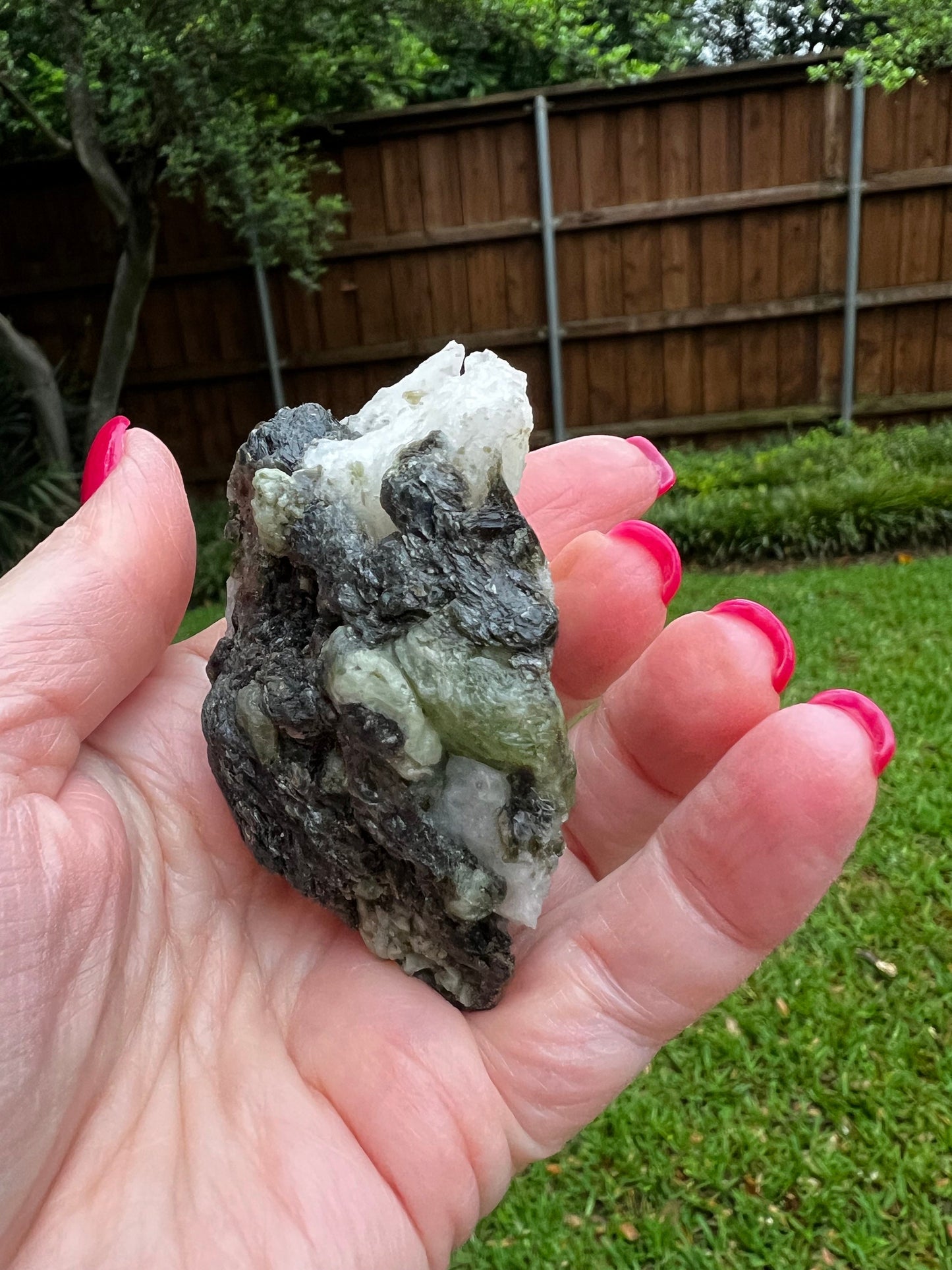 Beautiful Diopside Palm Specimen, 3”, rare, AAA quality, healing crystals