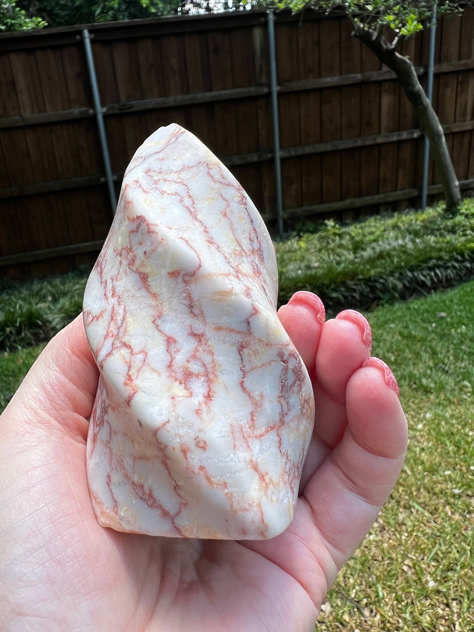 Red Network Jasper Flame, 4”, crystal healing, premium, classes, sessions