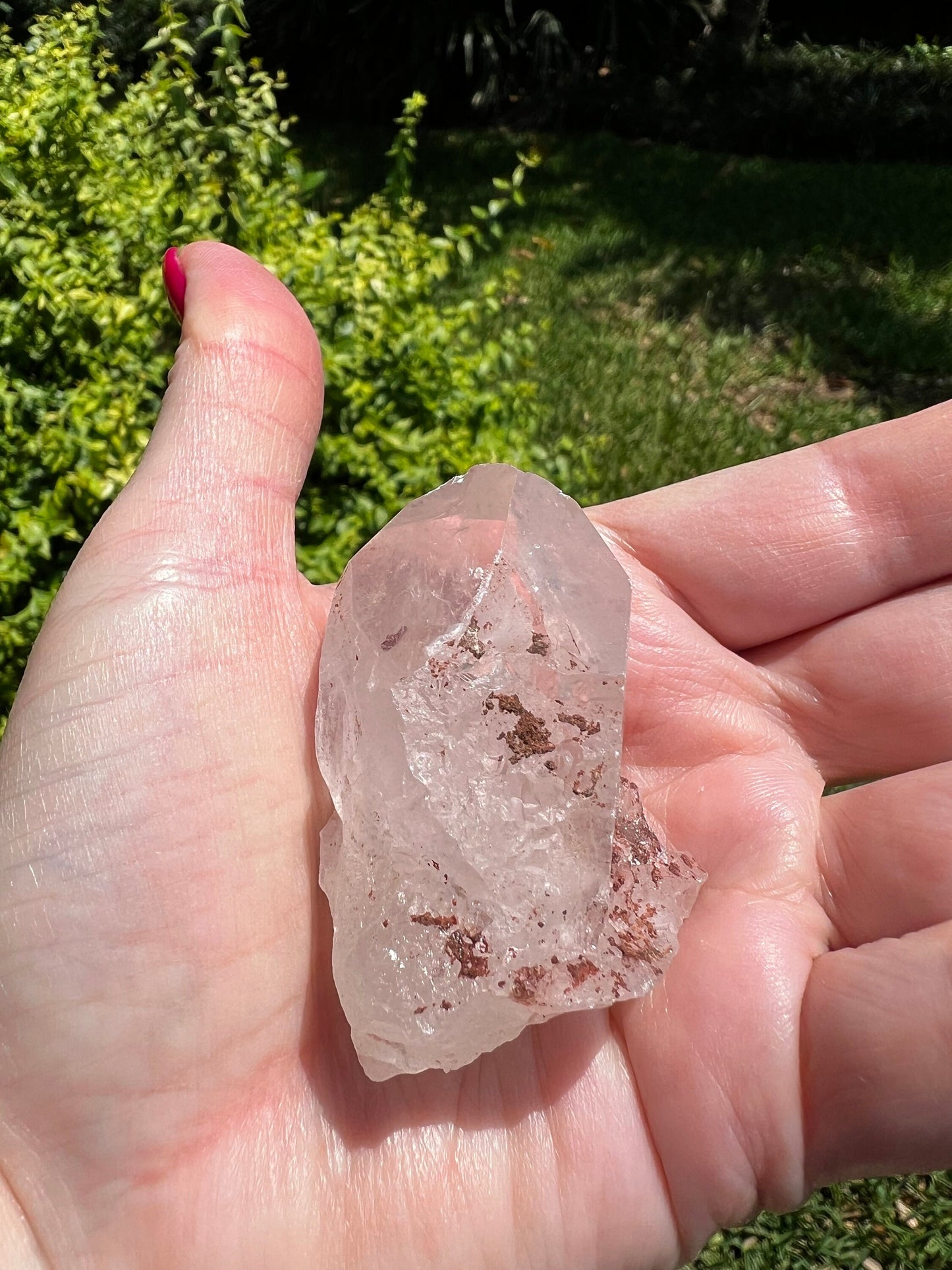 Lemurian Point Tip with Pyrite & Hematite, high vibration crystals, Lost Magick Group, healing, gift