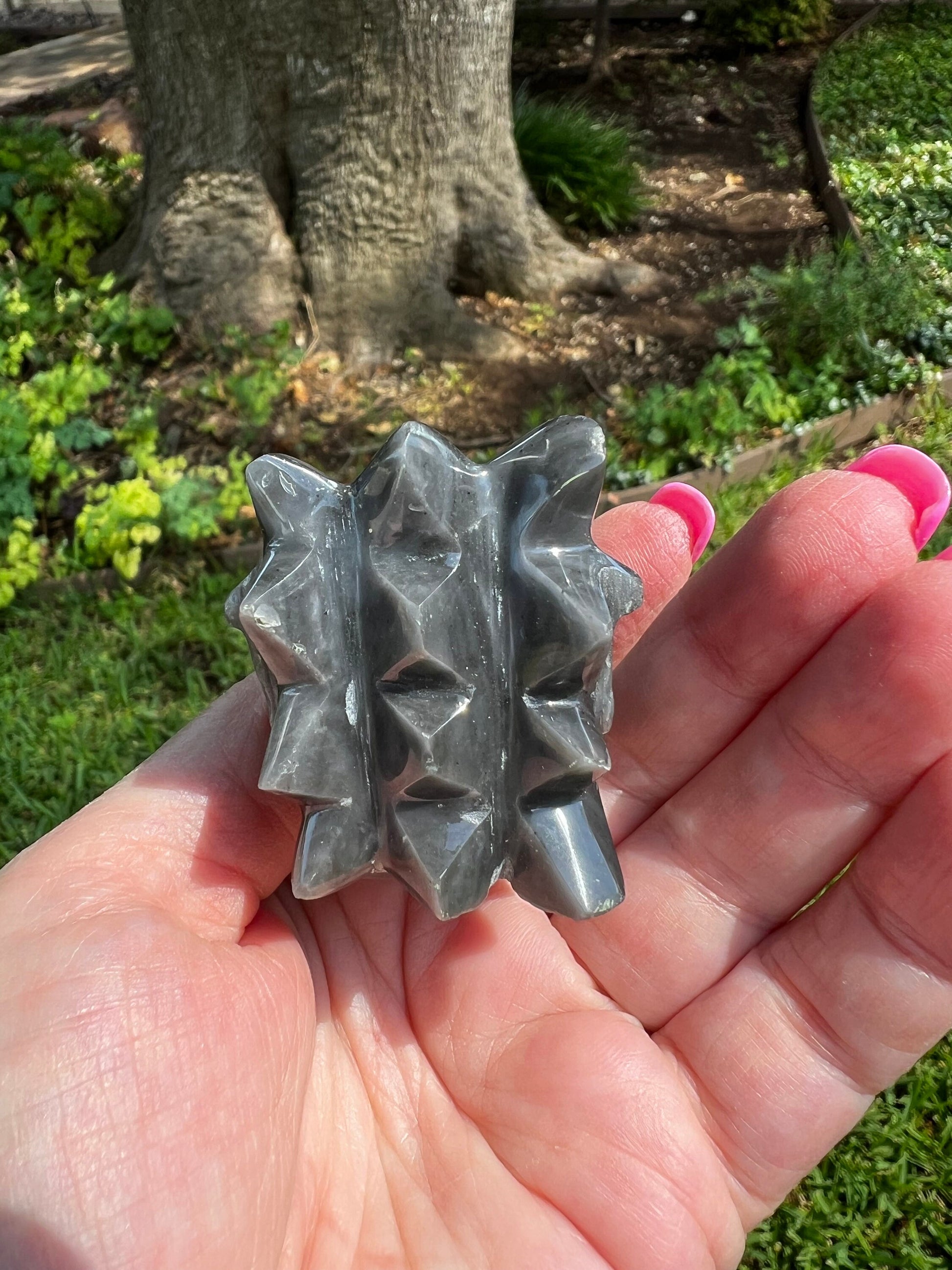 Agni Manitite Tektite Dragon Skull 2”, beautifully carved, crystal healing, premium crystals