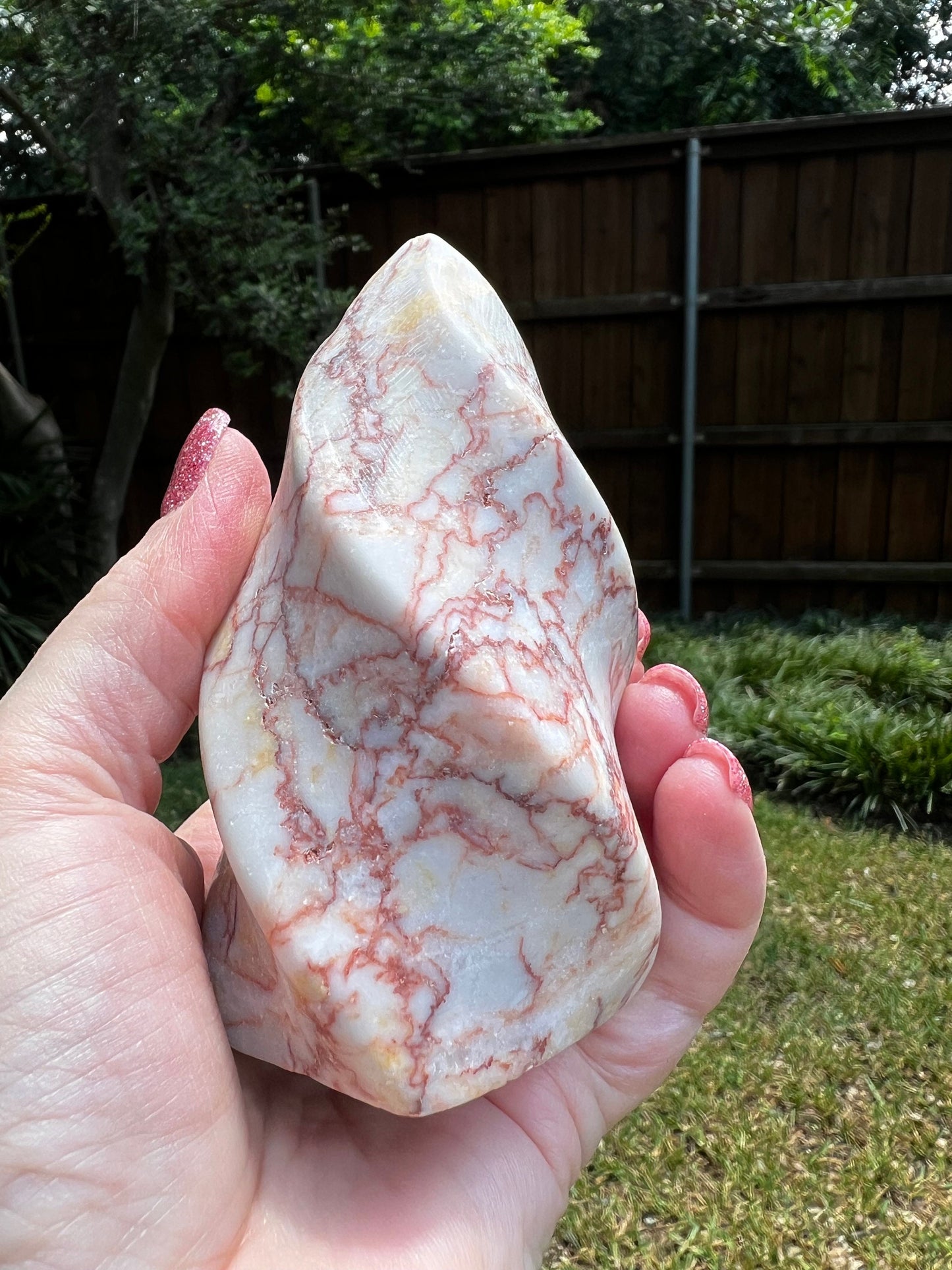 Red Network Jasper Flame, 4”, crystal healing, premium, classes, sessions