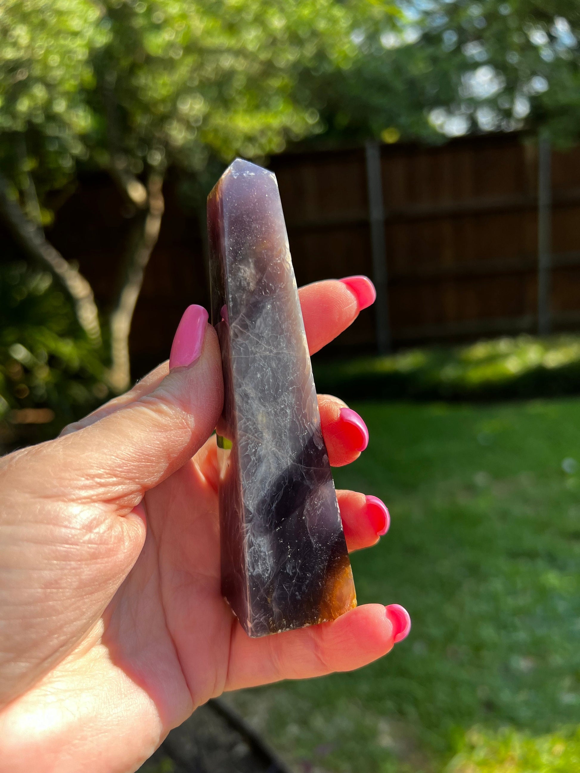 Fabulous Purple Chalcedony Tower, Exquisite, New, crystal healing, high vibration crystals