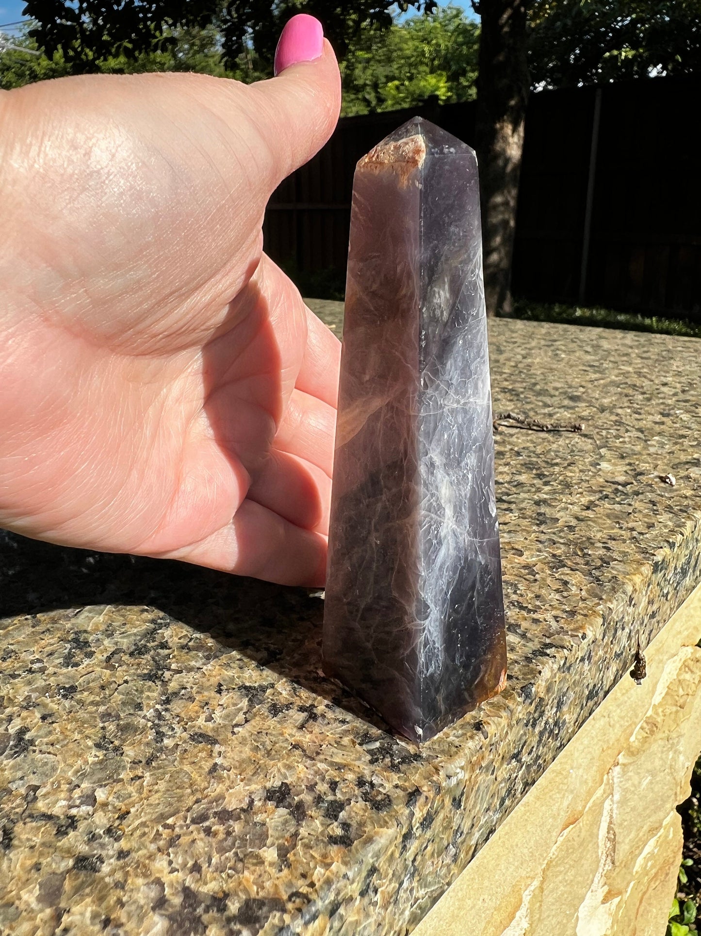 Fabulous Purple Chalcedony Tower, Exquisite, New, crystal healing, high vibration crystals