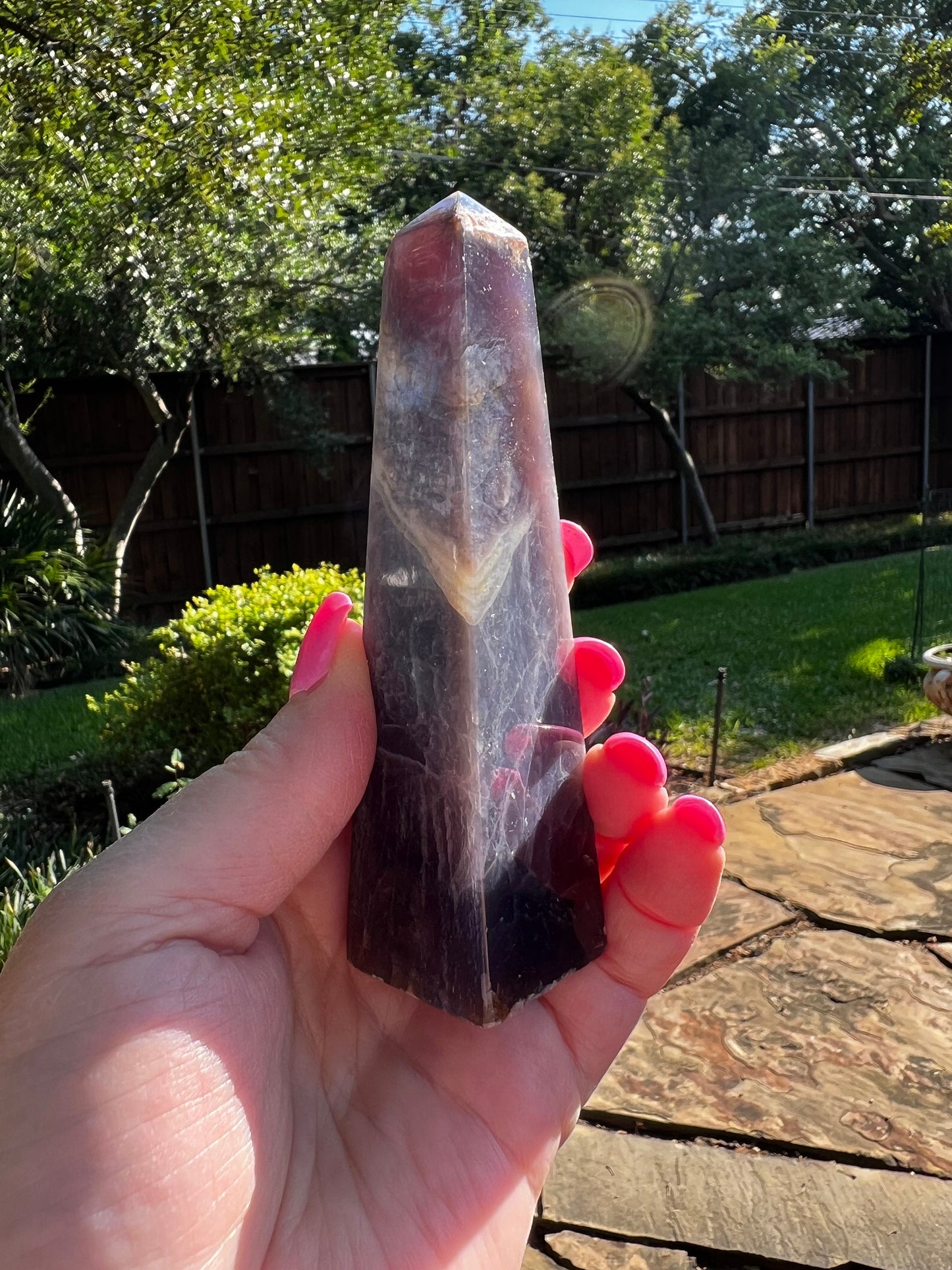 Fabulous Purple Chalcedony Tower, Exquisite, New, crystal healing, high vibration crystals