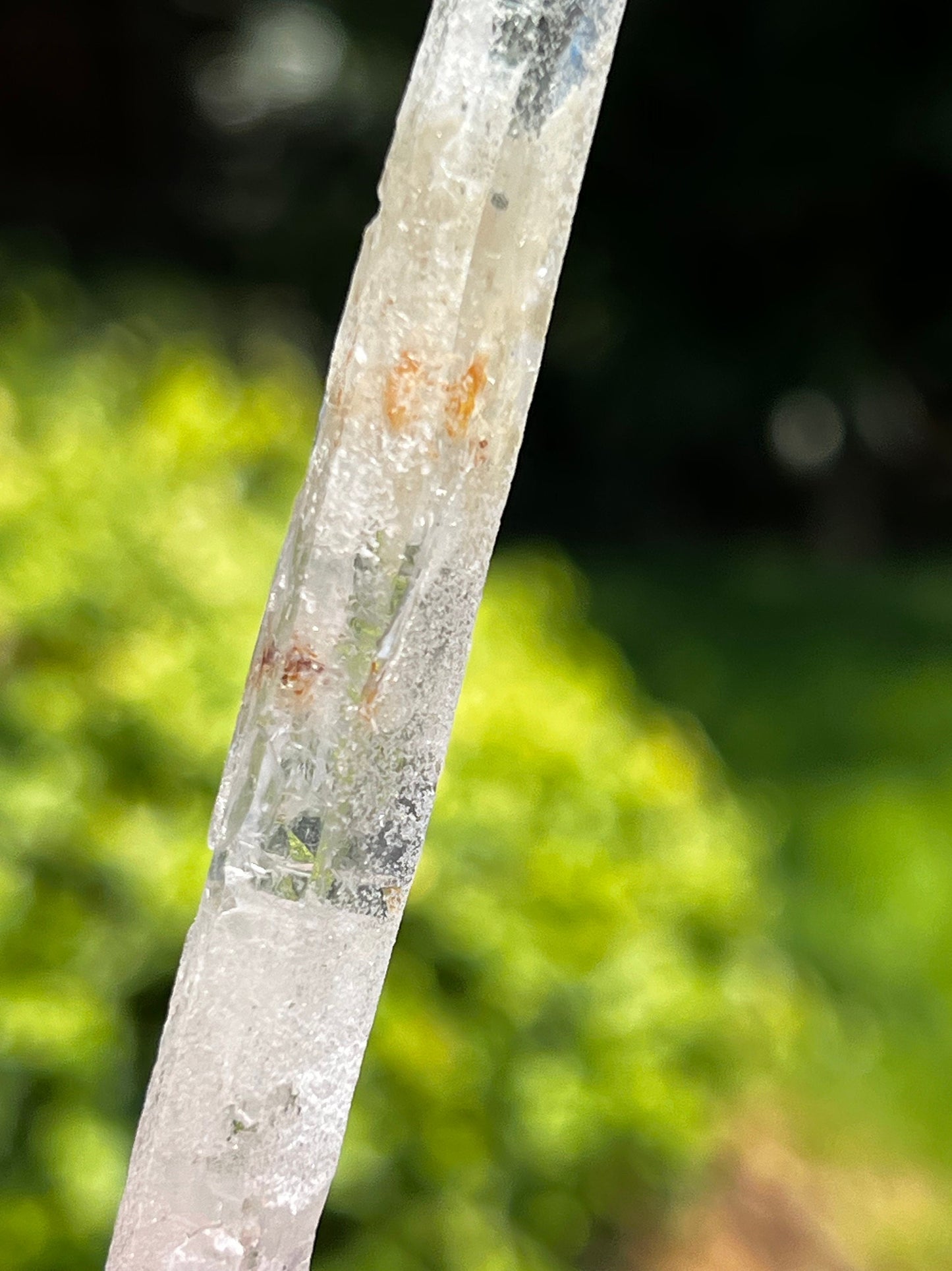 Laser Singing Lemurian Wand 4.5” raw bottom, New, gift, altar, high vibration crystals